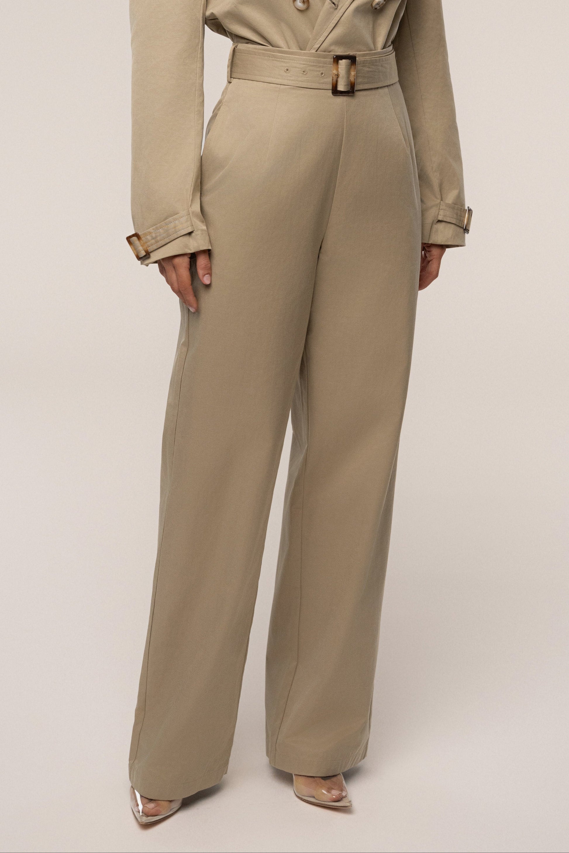 KhaKi Uncharted Belted Trouser NEWFASHIONEDGE
