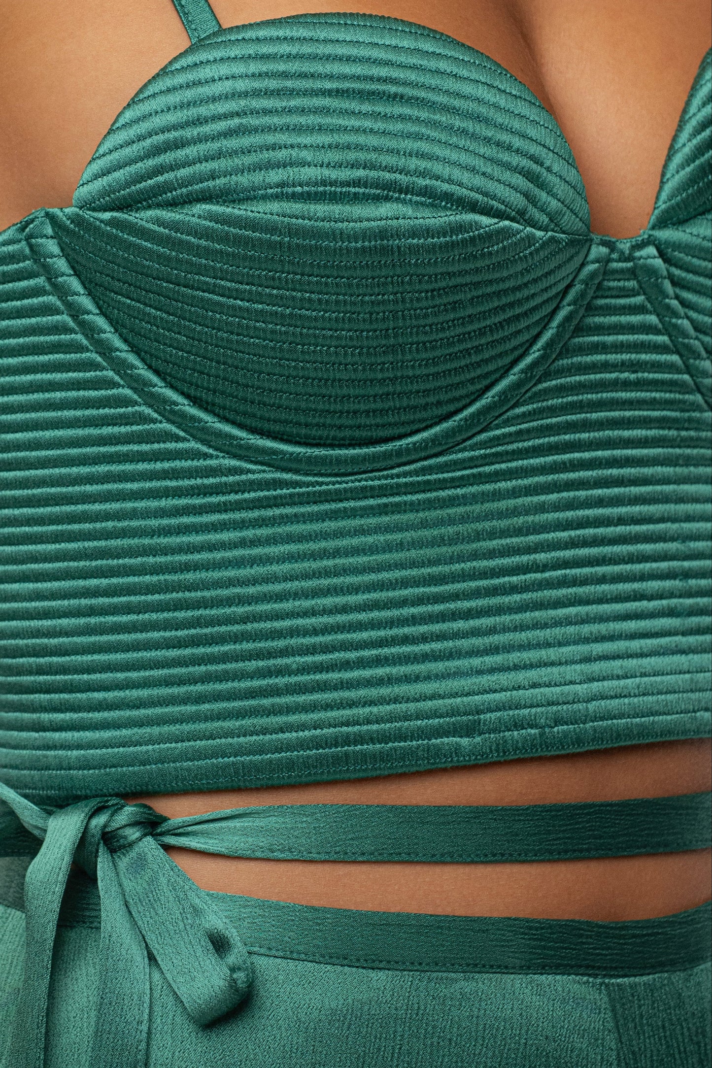 Emerald Thalia Textured Bustier JLUXLABEL