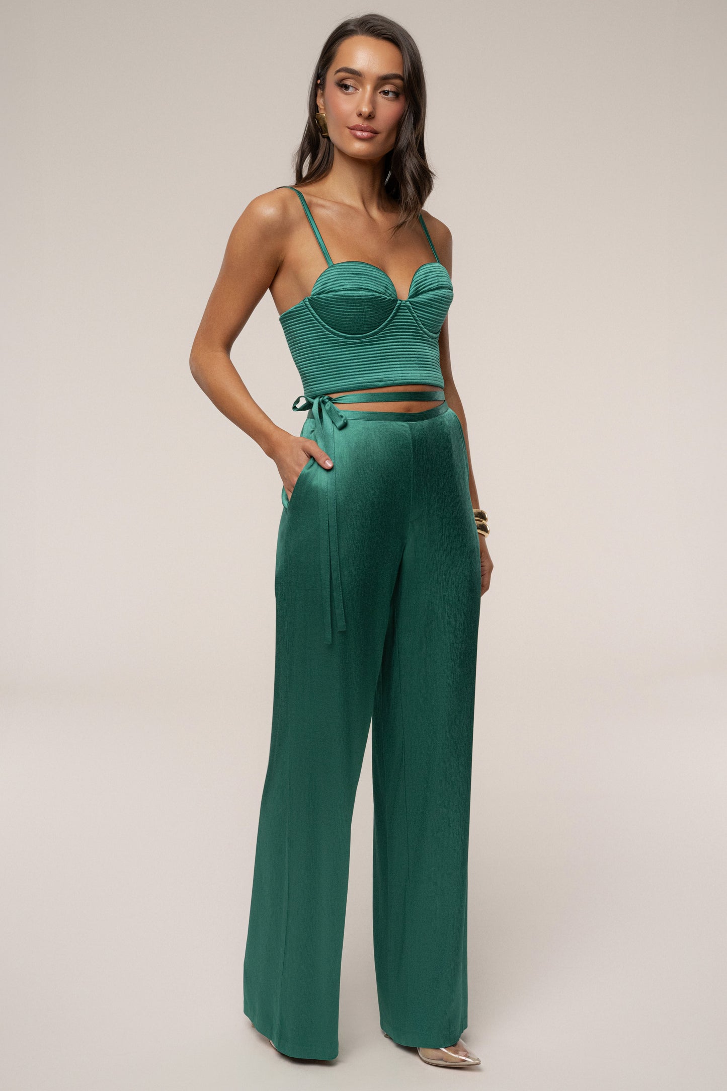 Emerald Thalia Textured Bustier JLUXLABEL