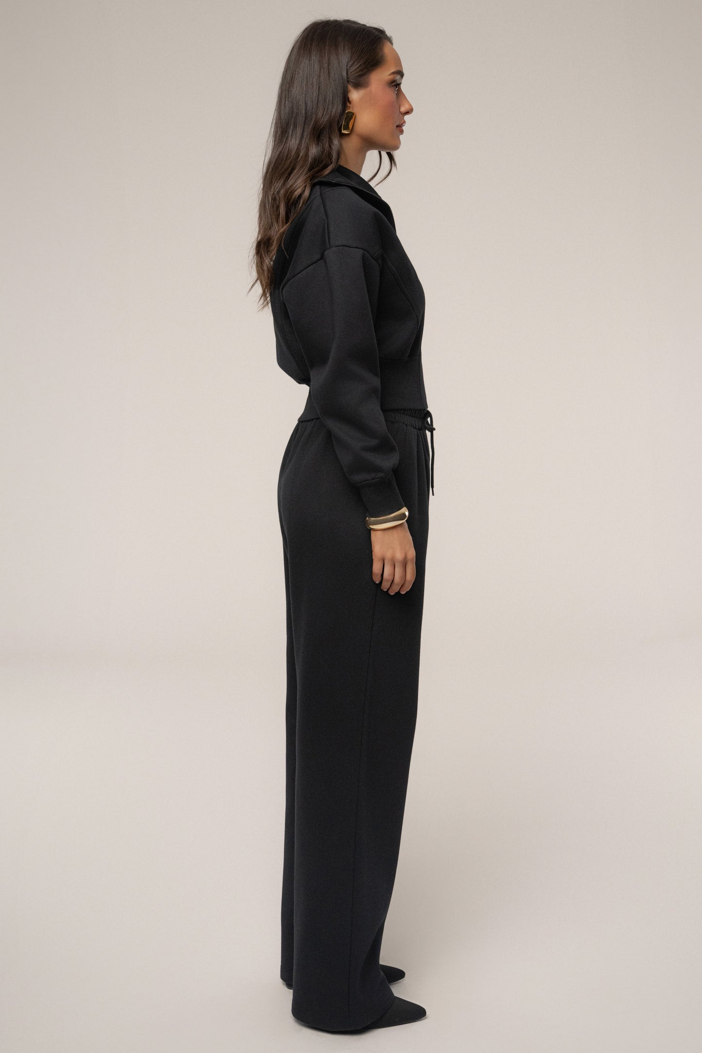 Black JLUXLABEL Logo Fleece Pants JLUXLABEL