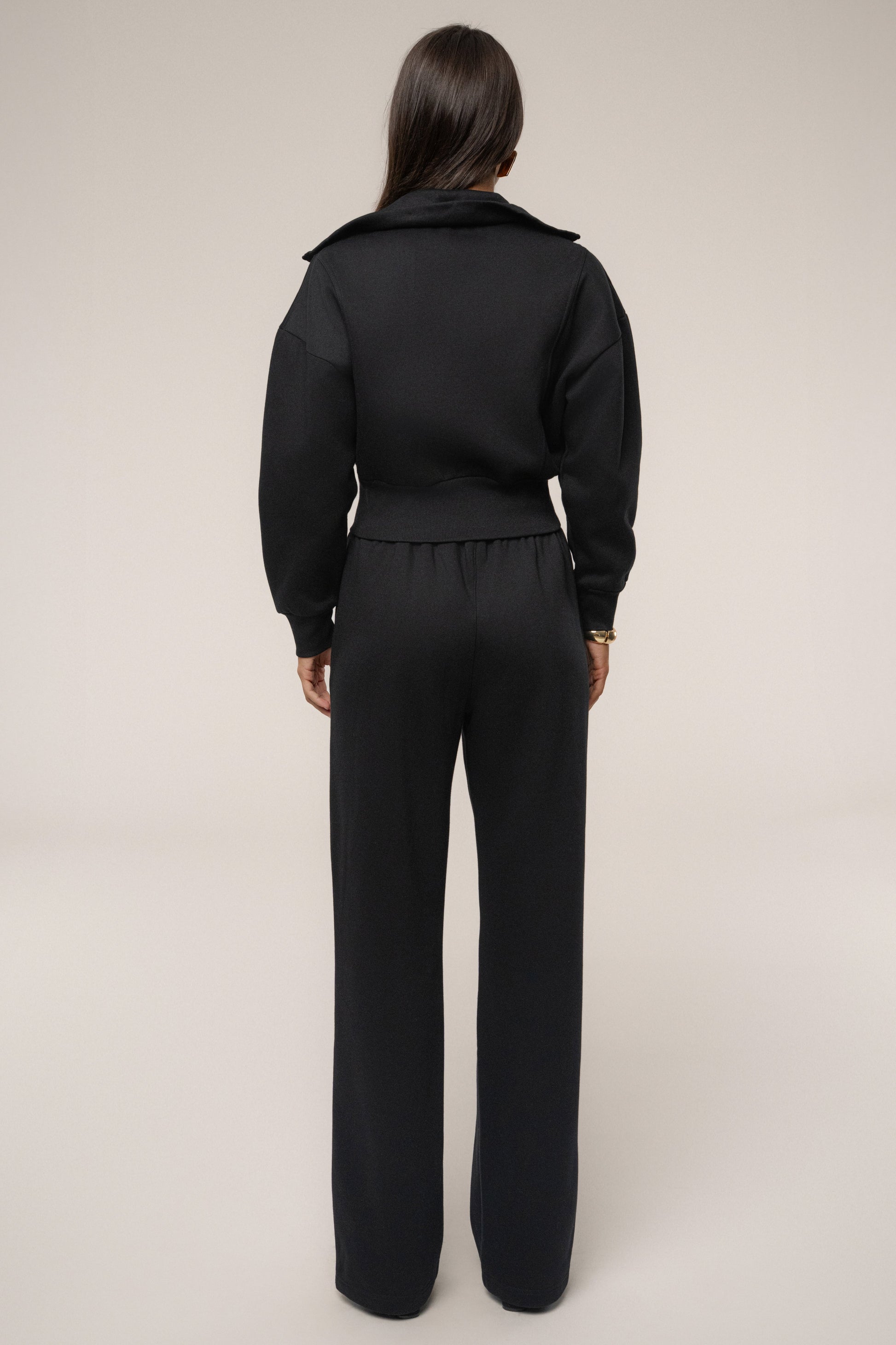 Black JLUXLABEL Logo Fleece Pants JLUXLABEL