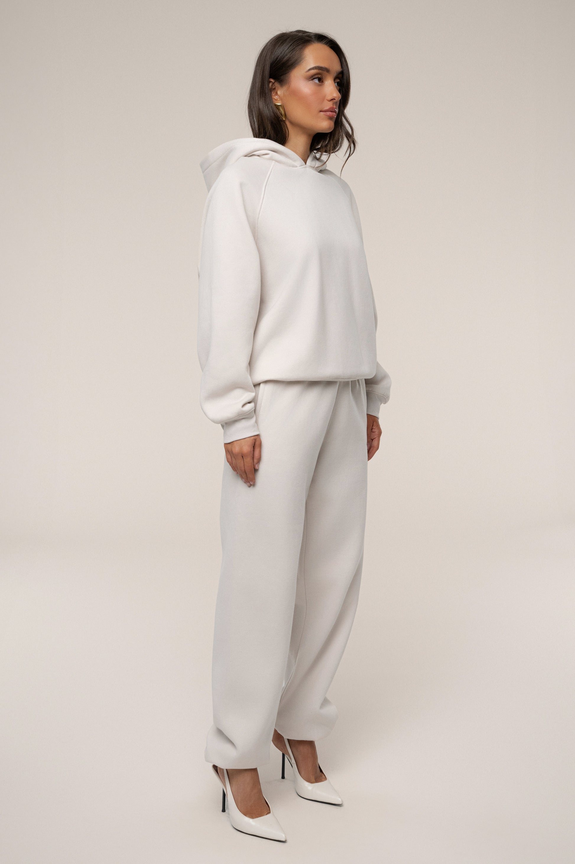 Bone JLUXLABEL Logo Pullover Hoodie JLUXLABEL