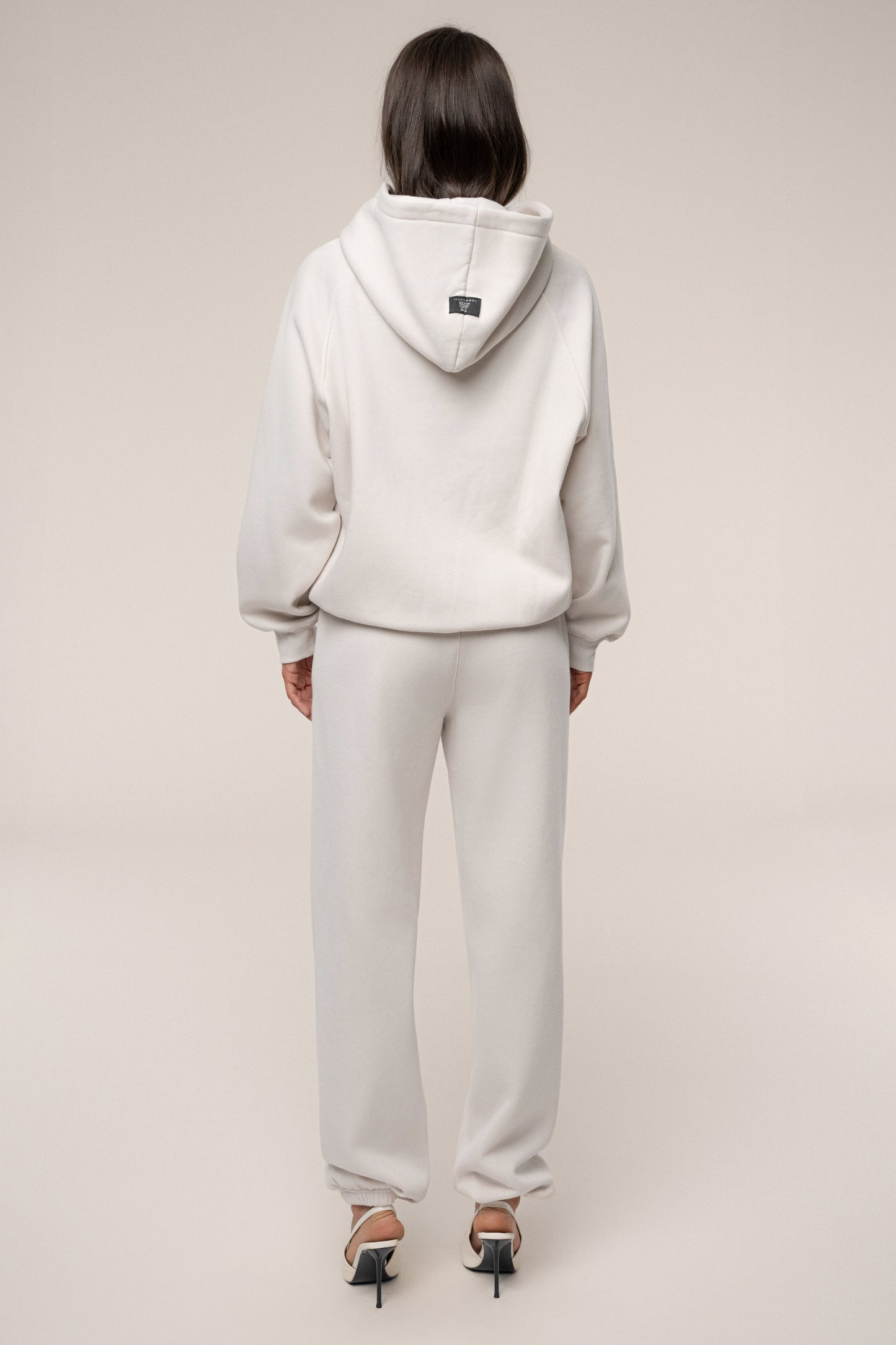 Bone JLUXLABEL Logo Pullover Hoodie JLUXLABEL