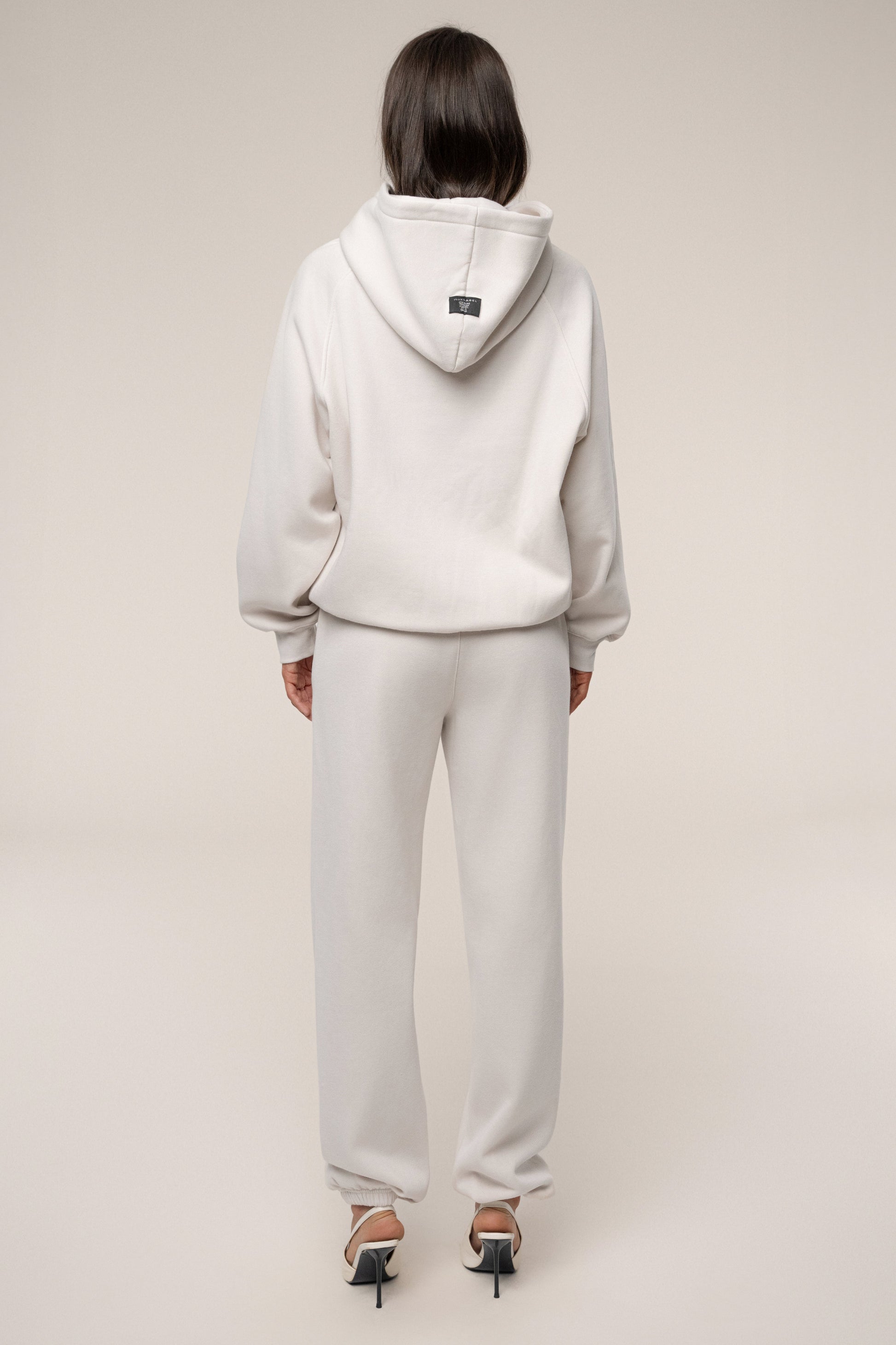 Bone JLUXLABEL Logo Pullover Hoodie JLUXLABEL