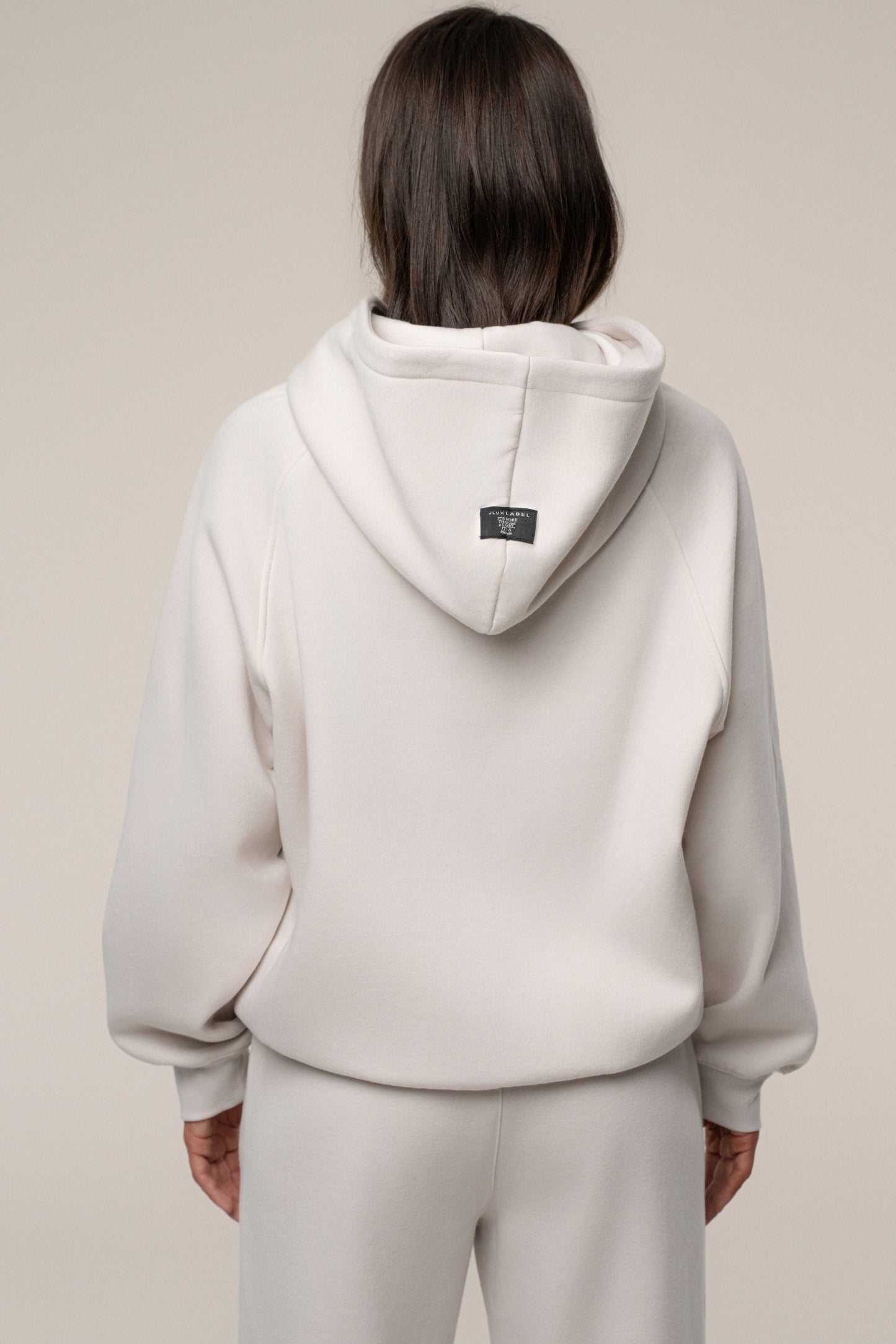 Bone JLUXLABEL Logo Pullover Hoodie JLUXLABEL
