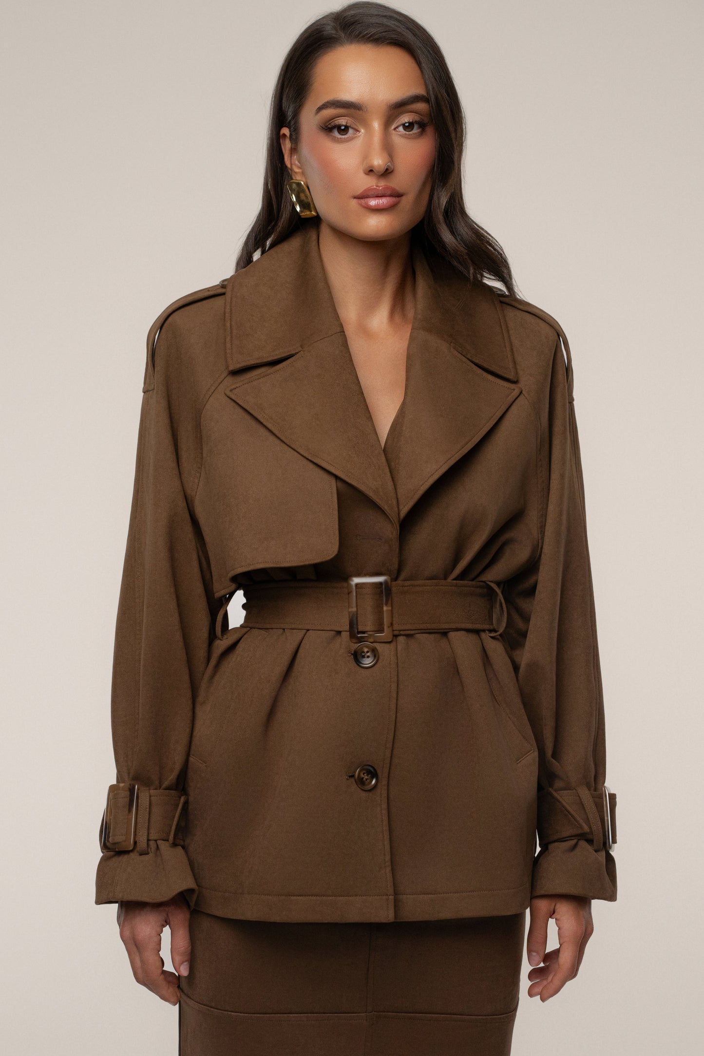 Chocolate Nightfall Suede Jacket JLUXLABEL