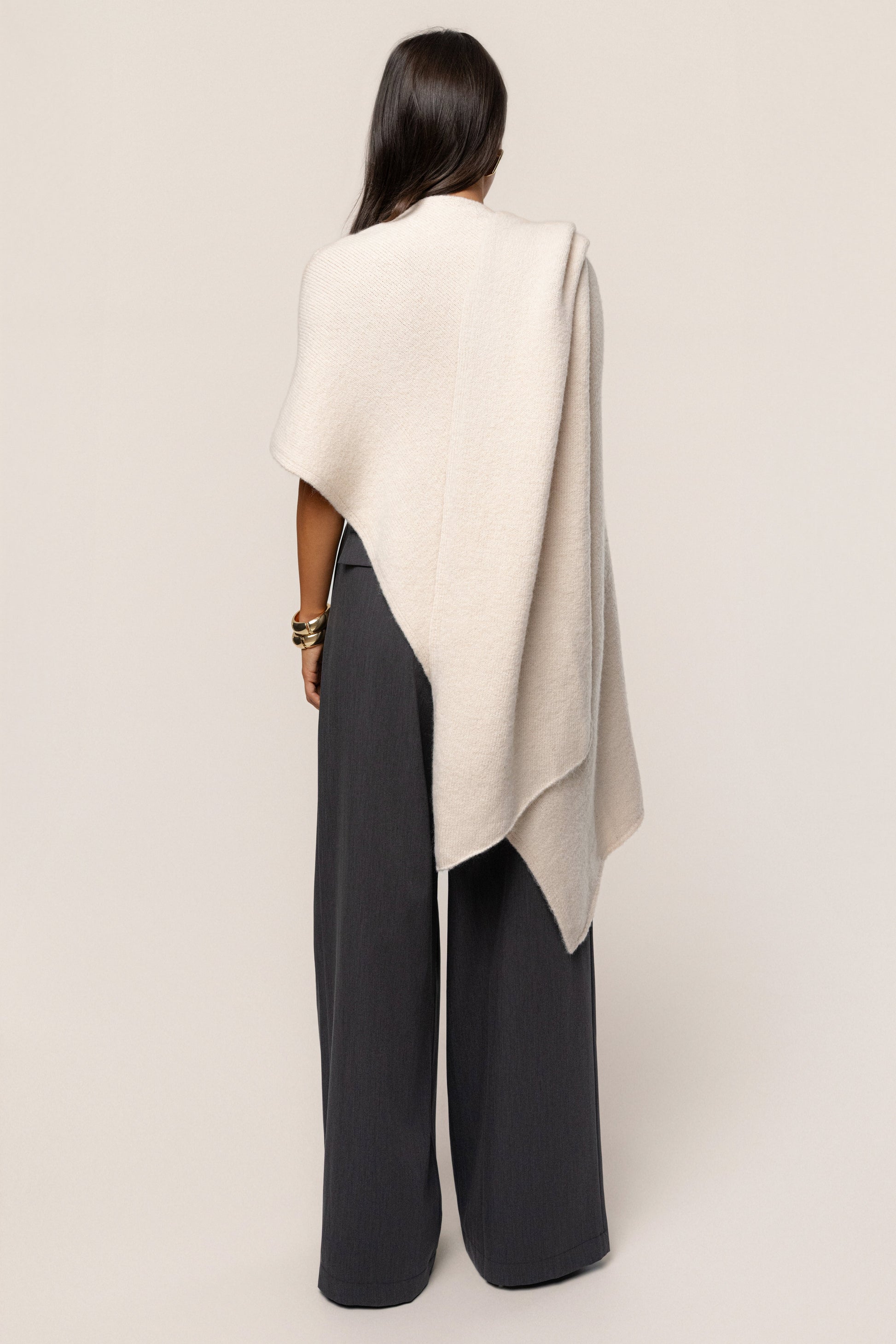 Ivory Radiance Knit Shawl JLUXLABEL