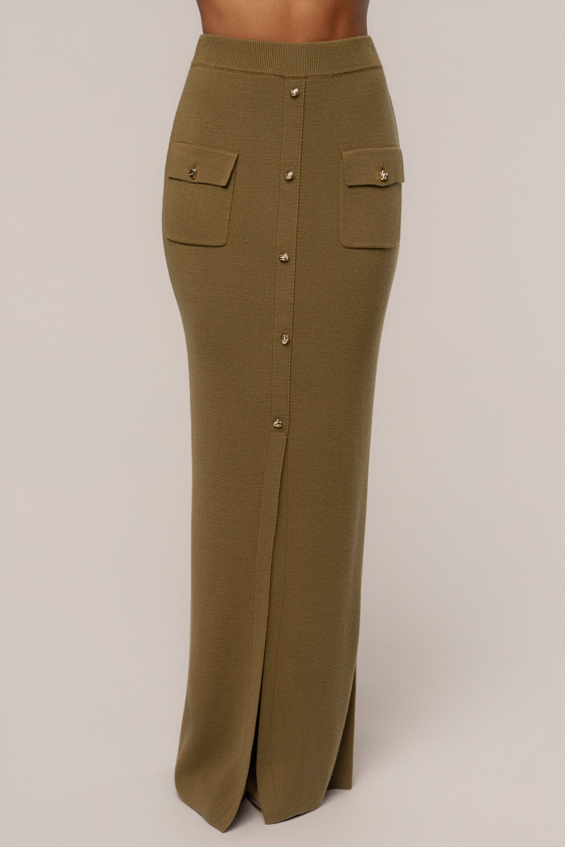 Olive Fall Bliss Maxi Skirt JLUXLABEL
