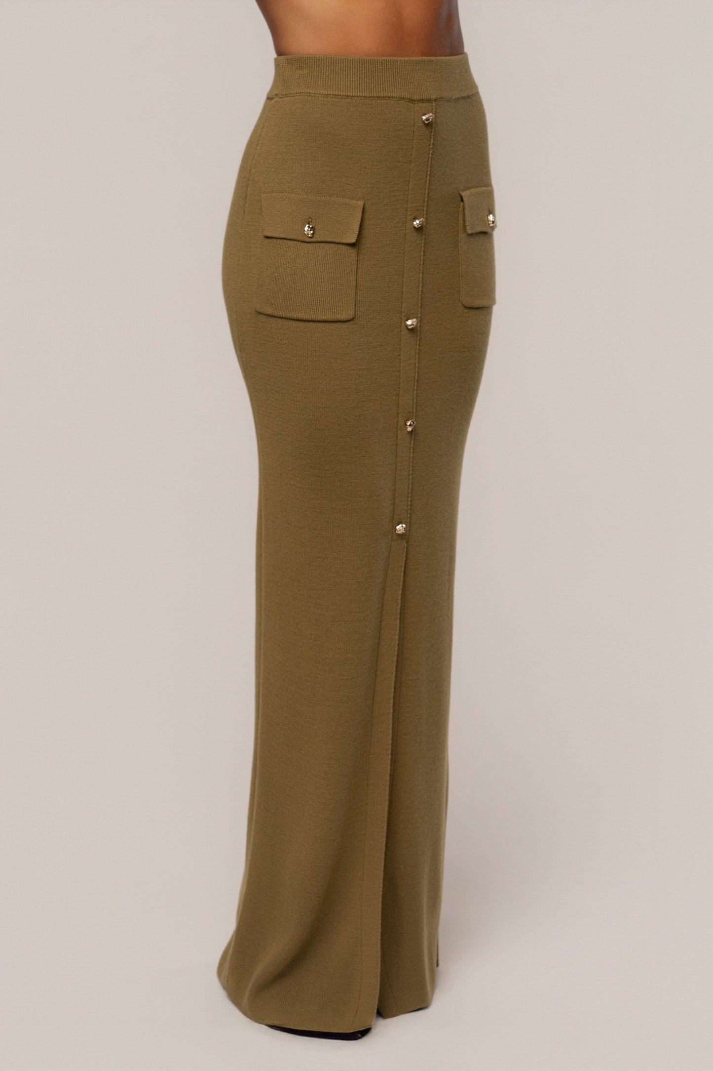Olive Fall Bliss Maxi Skirt JLUXLABEL
