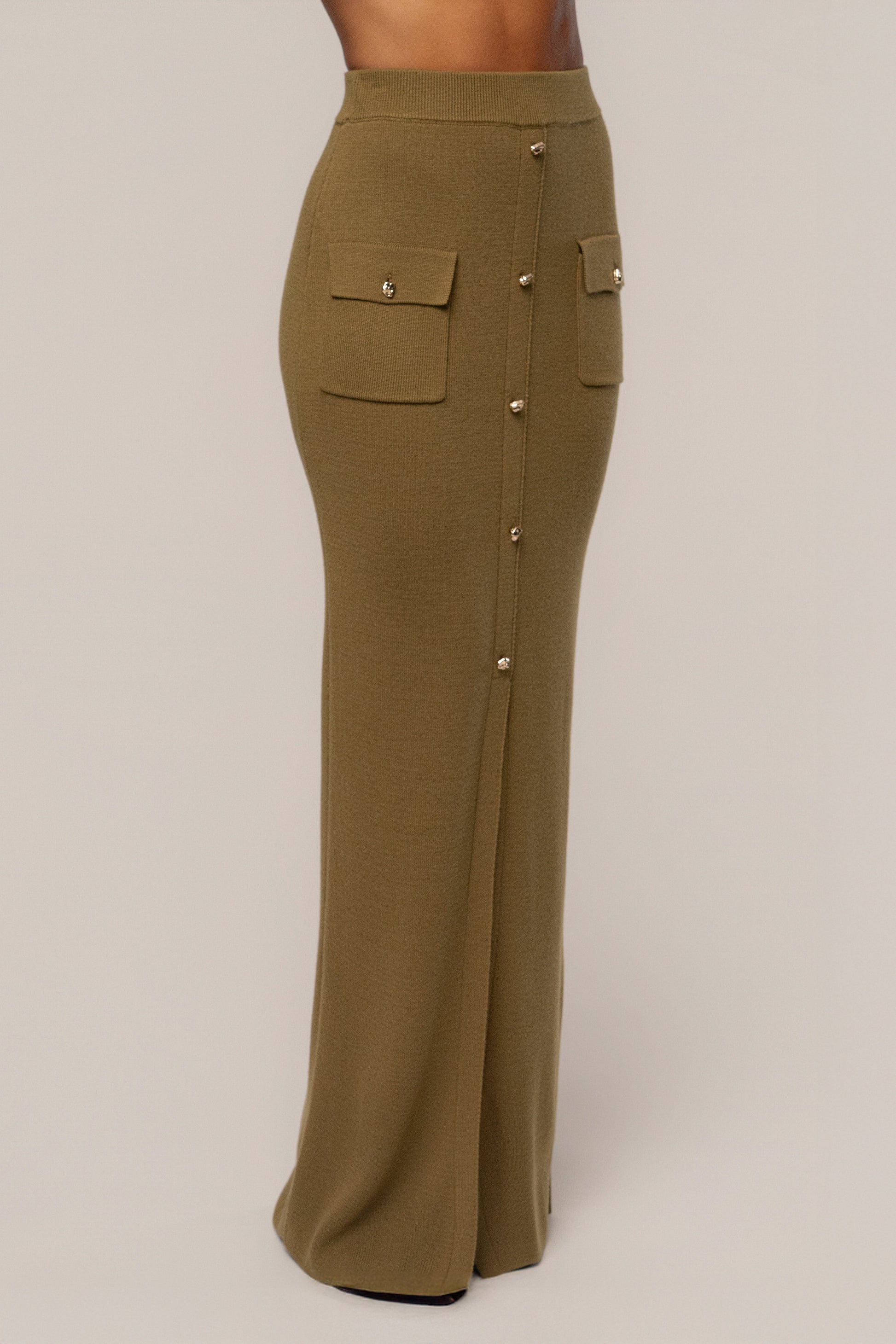 Olive Fall Bliss Maxi Skirt JLUXLABEL