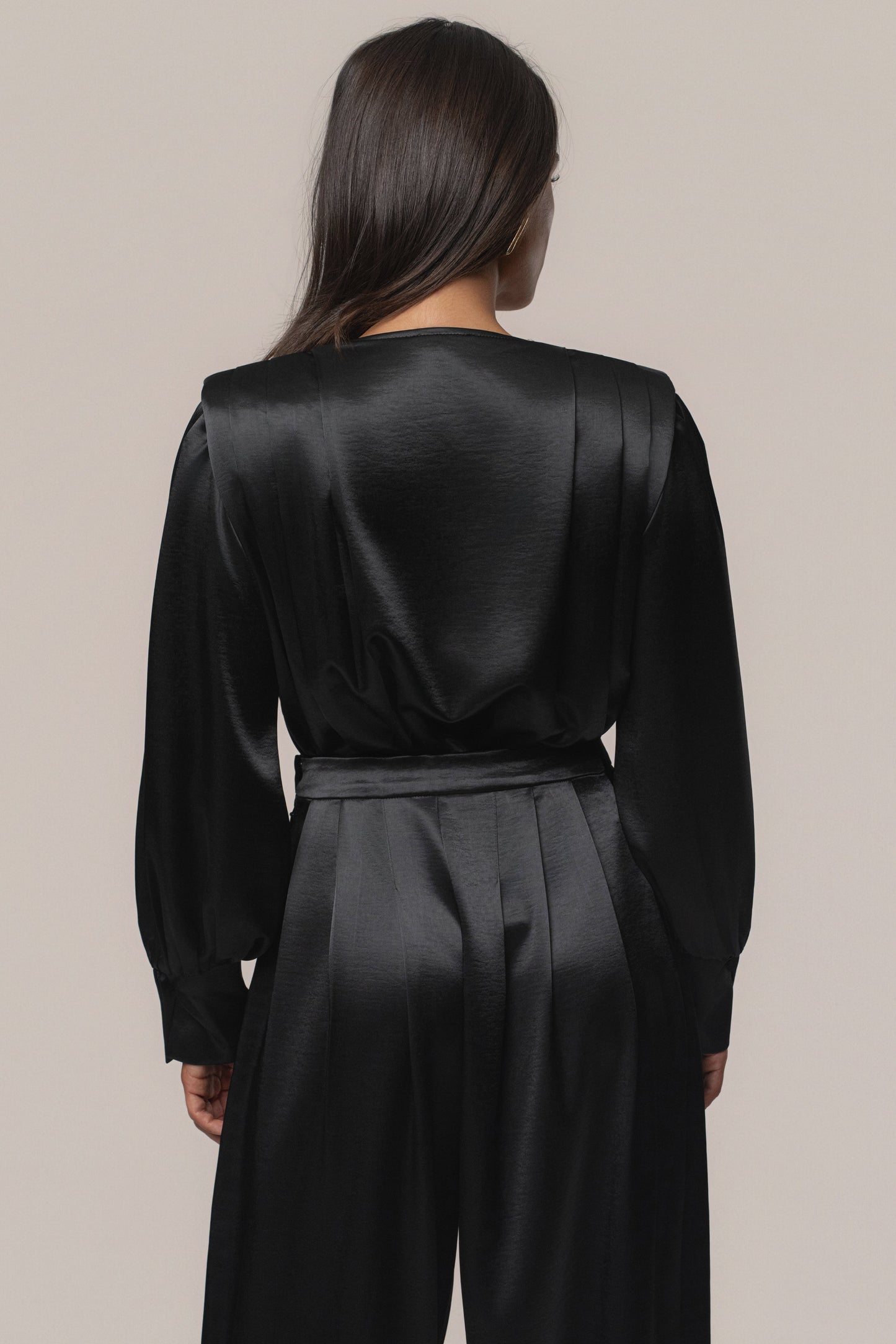 Black Satin Radiance Bodysuit JLUXLABEL