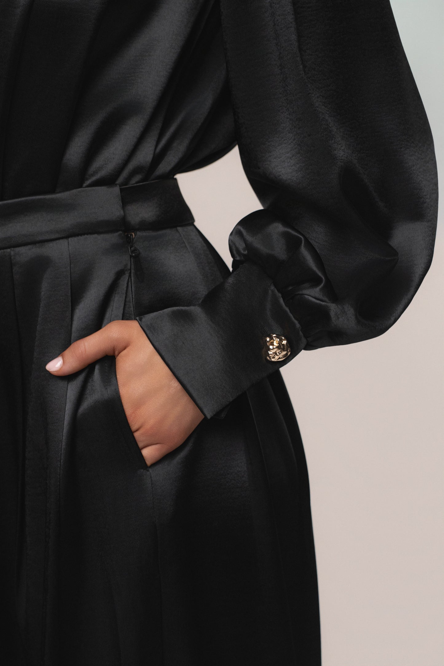 Black Satin Radiance Bodysuit JLUXLABEL