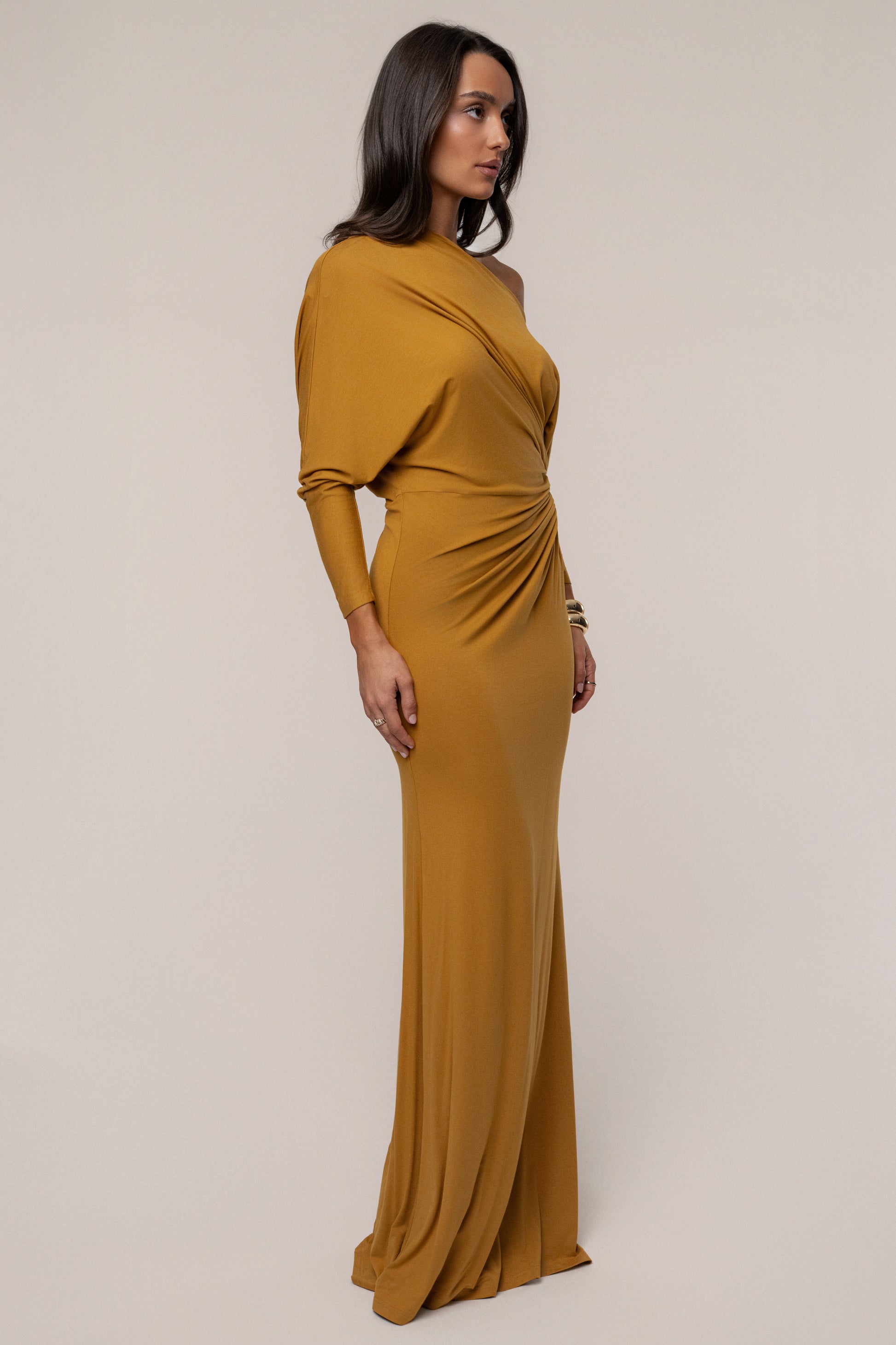 Mustard Eternal Obsession Maxi Dress JLUXLABEL