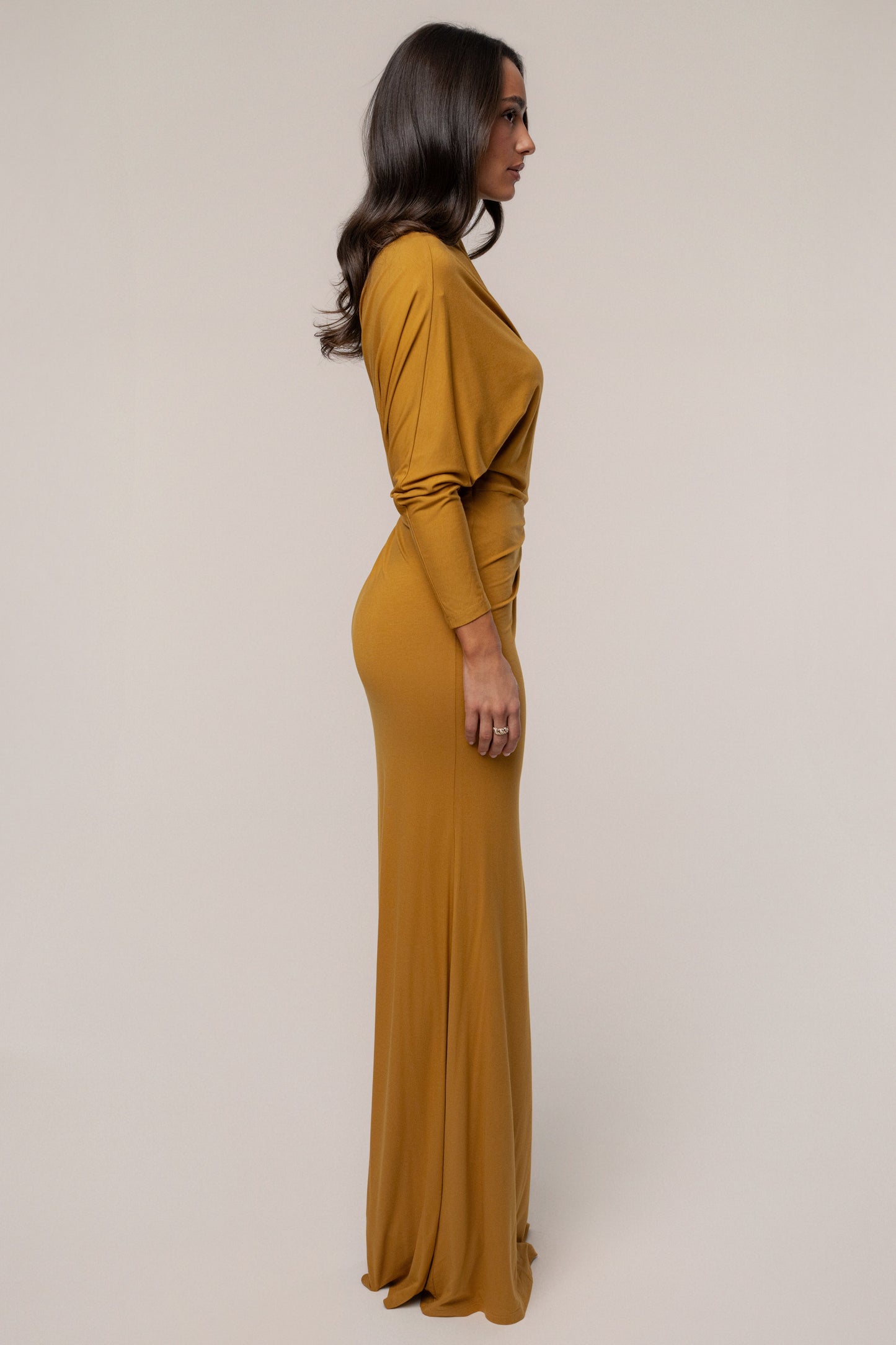 Mustard Eternal Obsession Maxi Dress JLUXLABEL