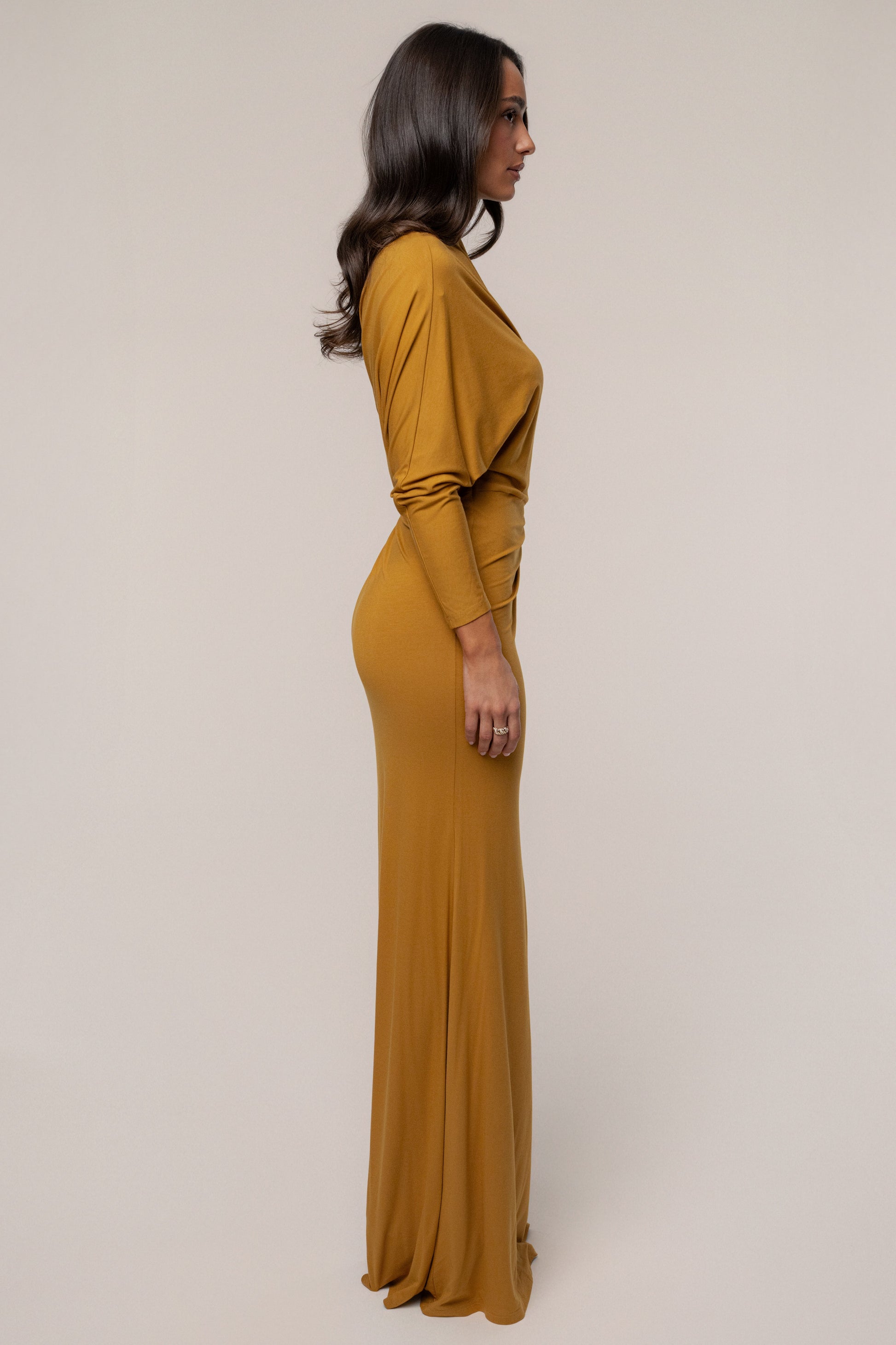 Mustard Eternal Obsession Maxi Dress JLUXLABEL