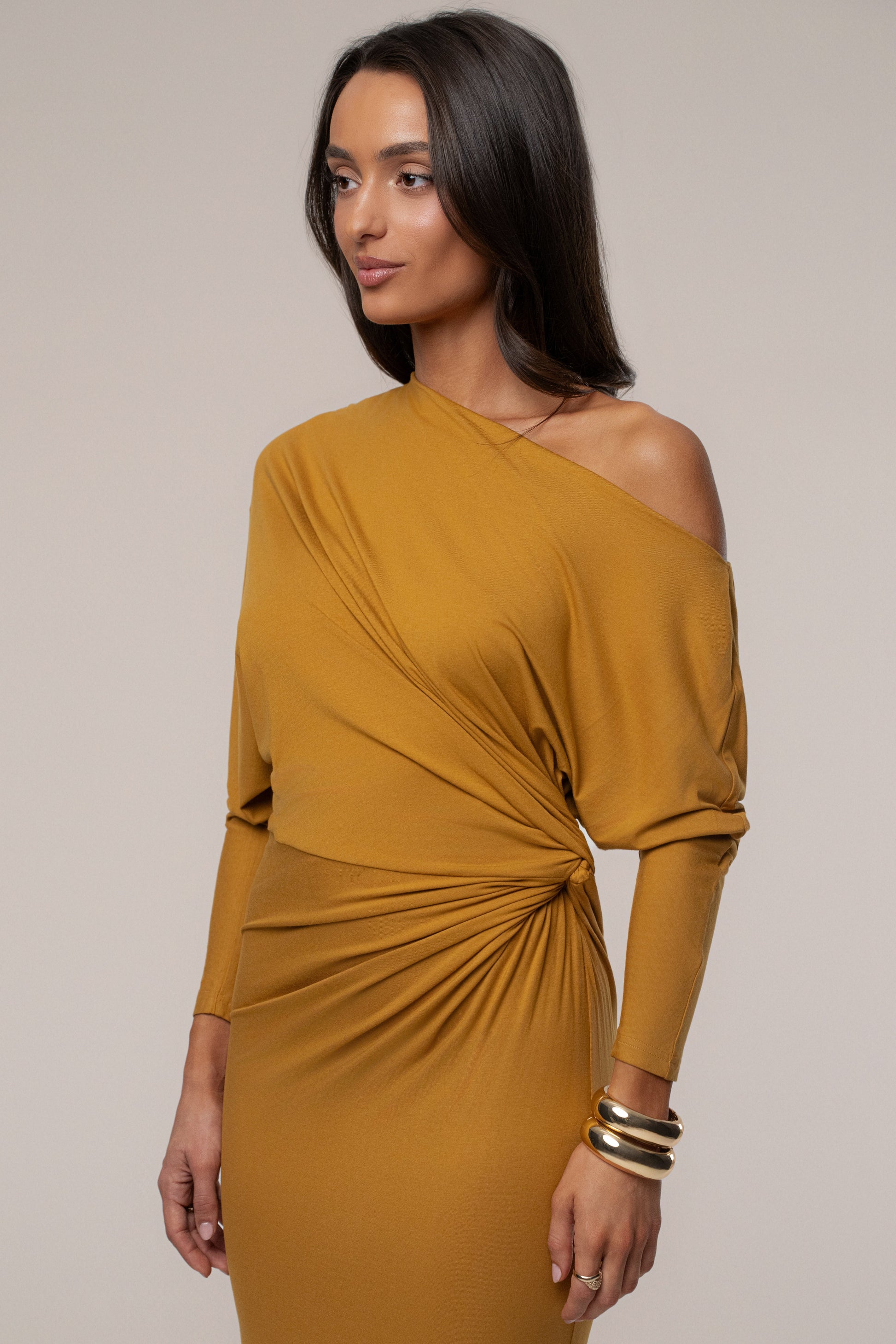 Mustard Eternal Obsession Maxi Dress JLUXLABEL