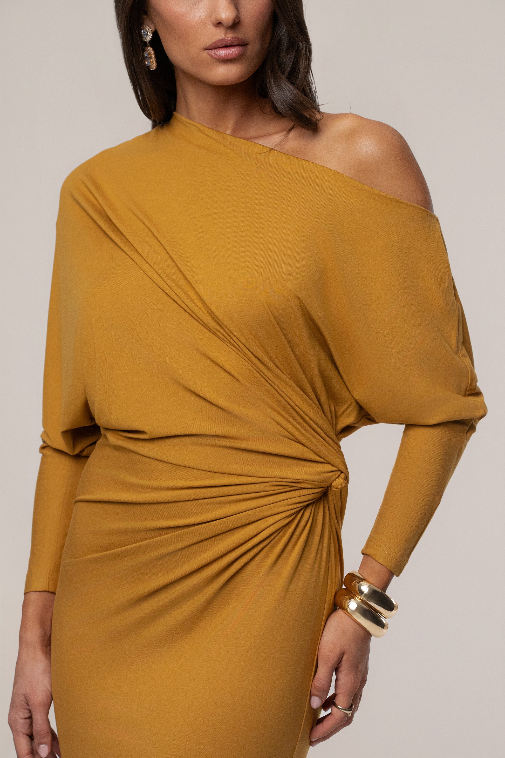 Mustard Eternal Obsession Maxi Dress JLUXLABEL