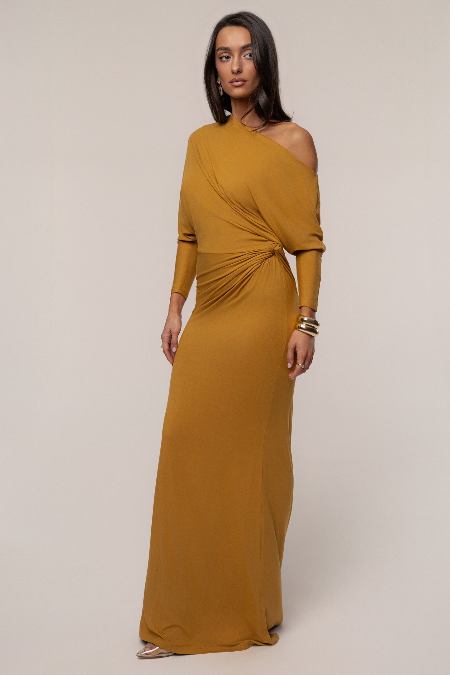 Mustard Eternal Obsession Maxi Dress JLUXLABEL