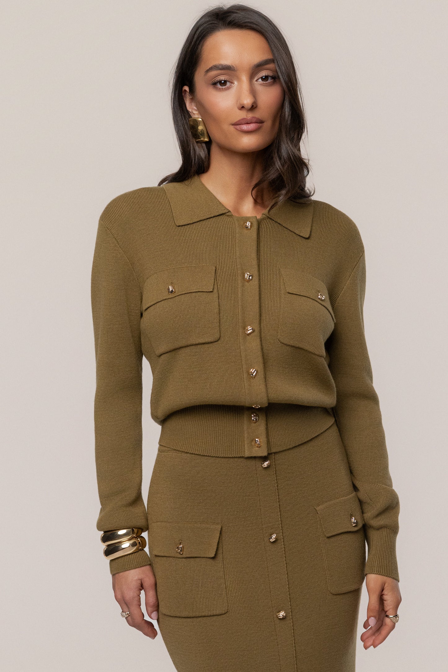 Olive Fall Bliss Maxi Skirt JLUXLABEL