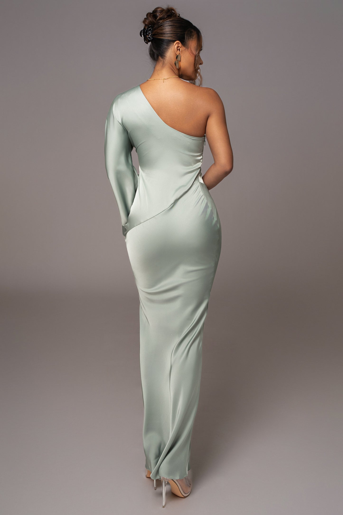 Sage Femme Drape Maxi Dress JLUXLABEL