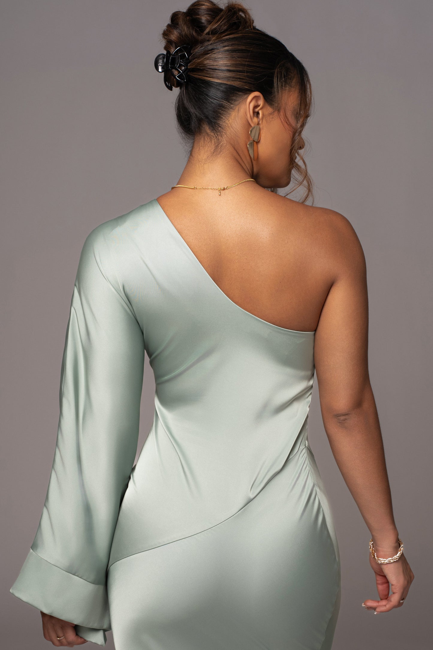 Sage Femme Drape Maxi Dress JLUXLABEL