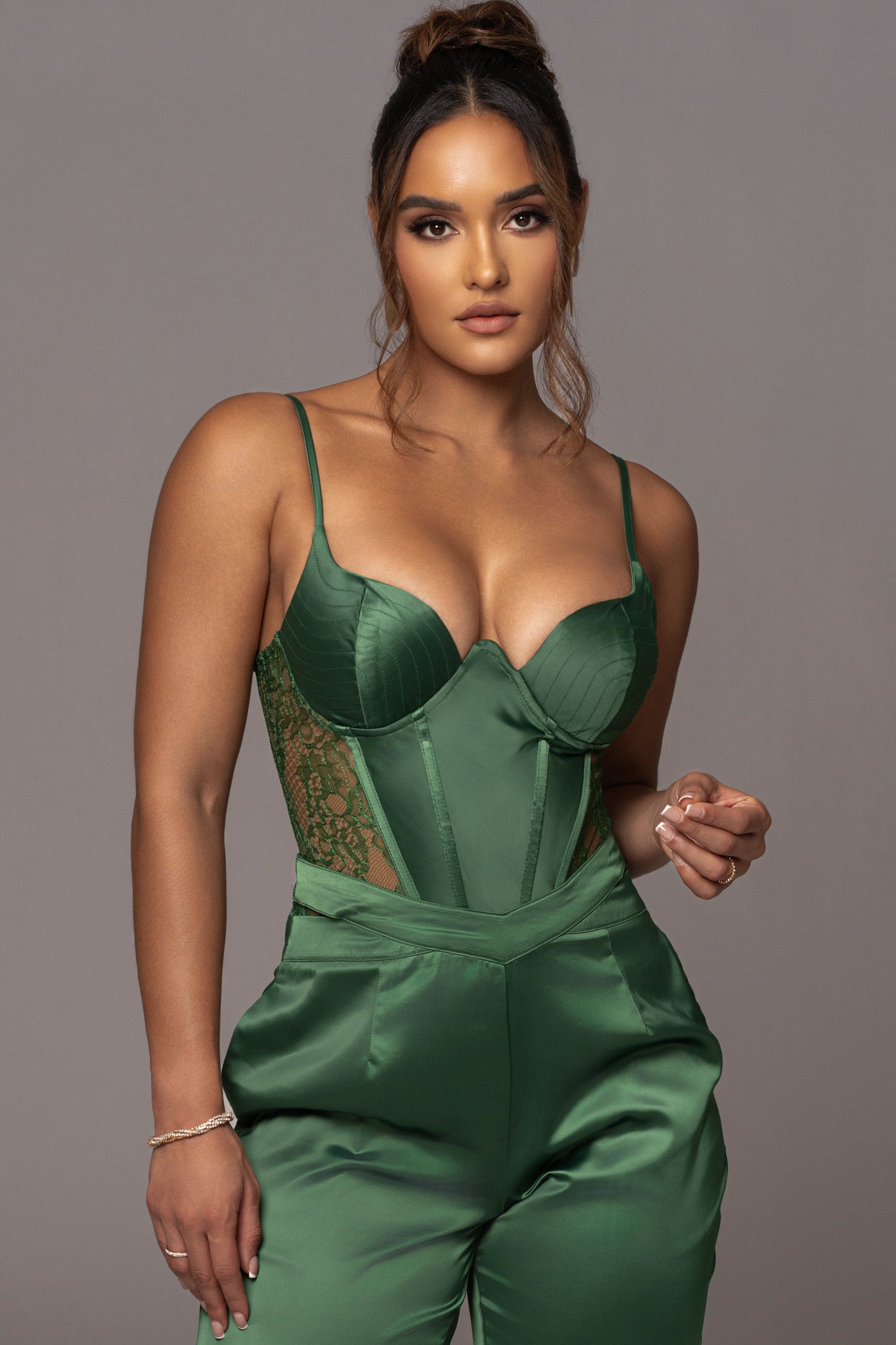 Green Incomparable Lace Bodysuit JLUXLABEL