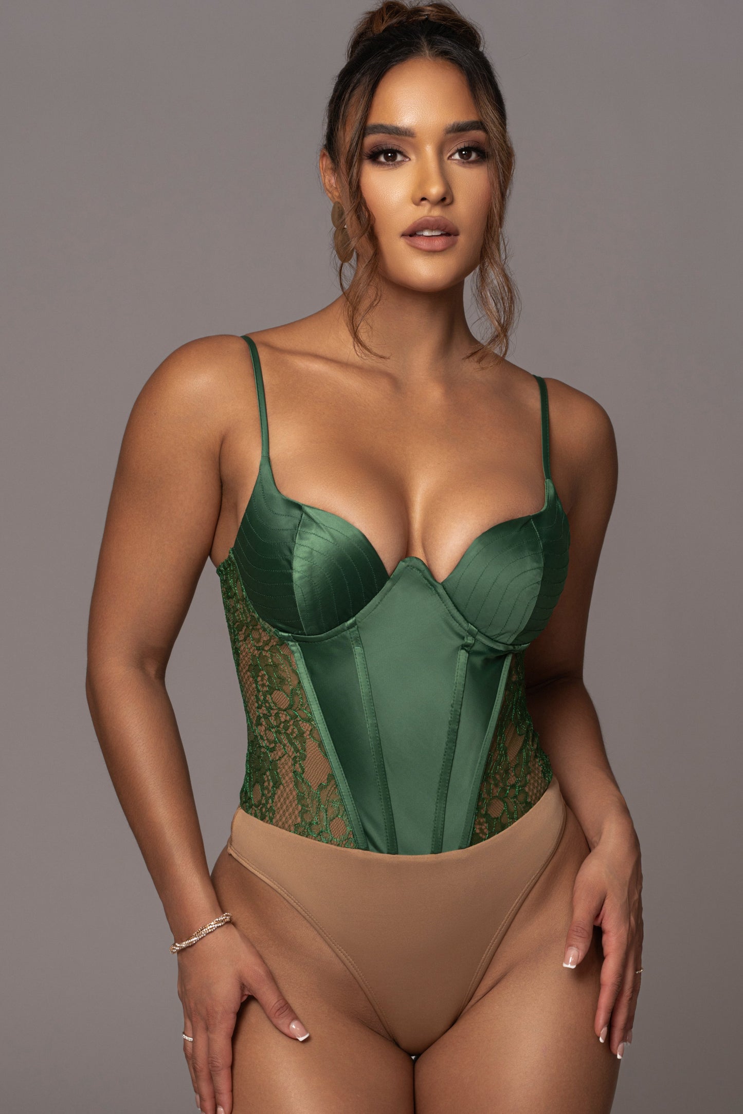 Green Incomparable Lace Bodysuit JLUXLABEL