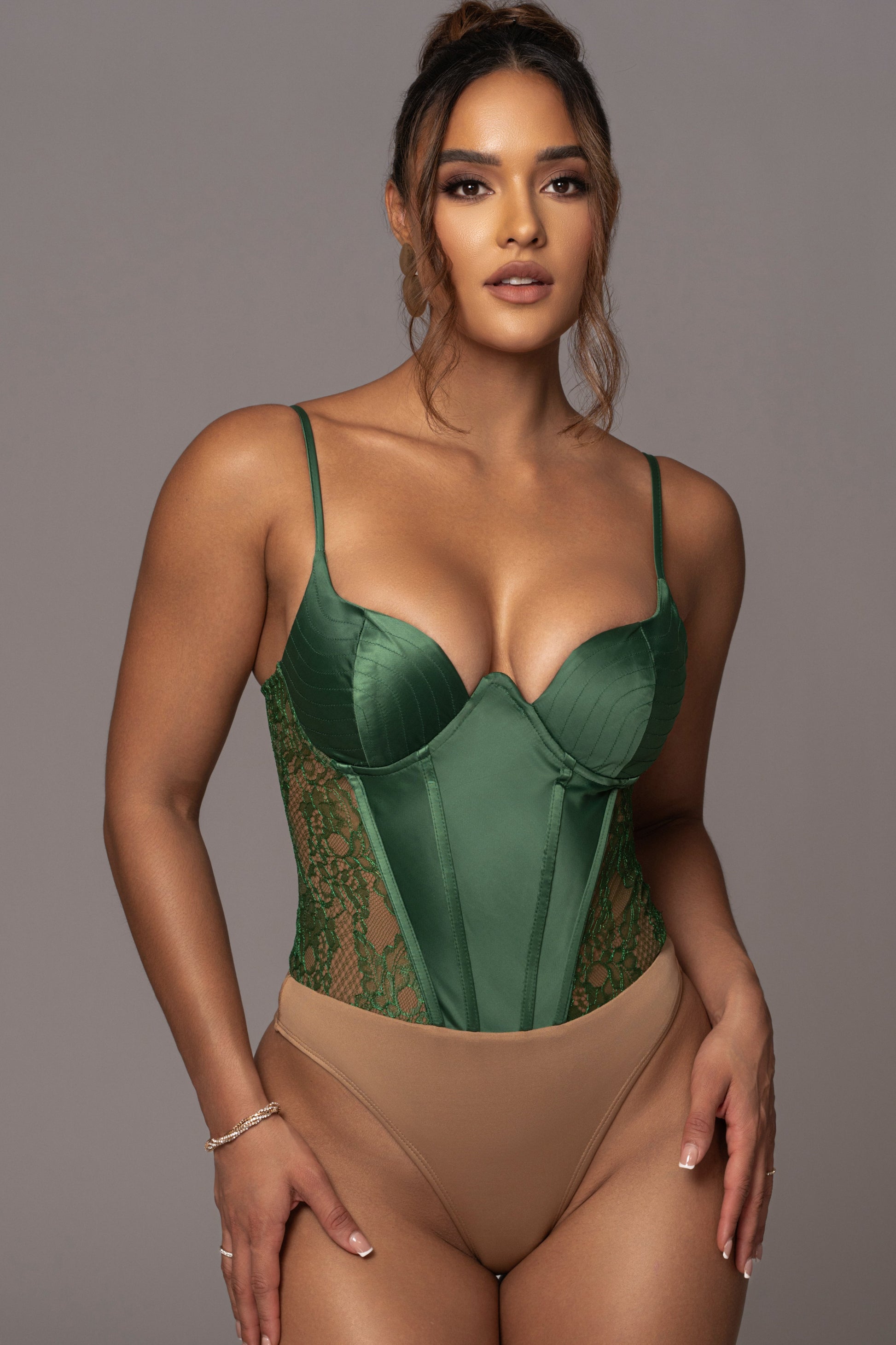 Green Incomparable Lace Bodysuit JLUXLABEL