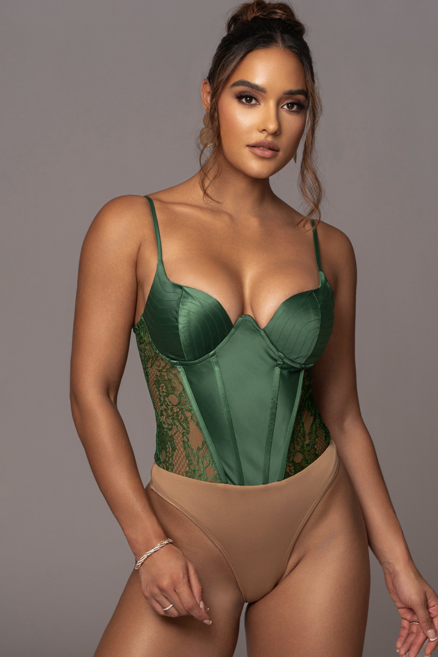 Green Incomparable Lace Bodysuit JLUXLABEL
