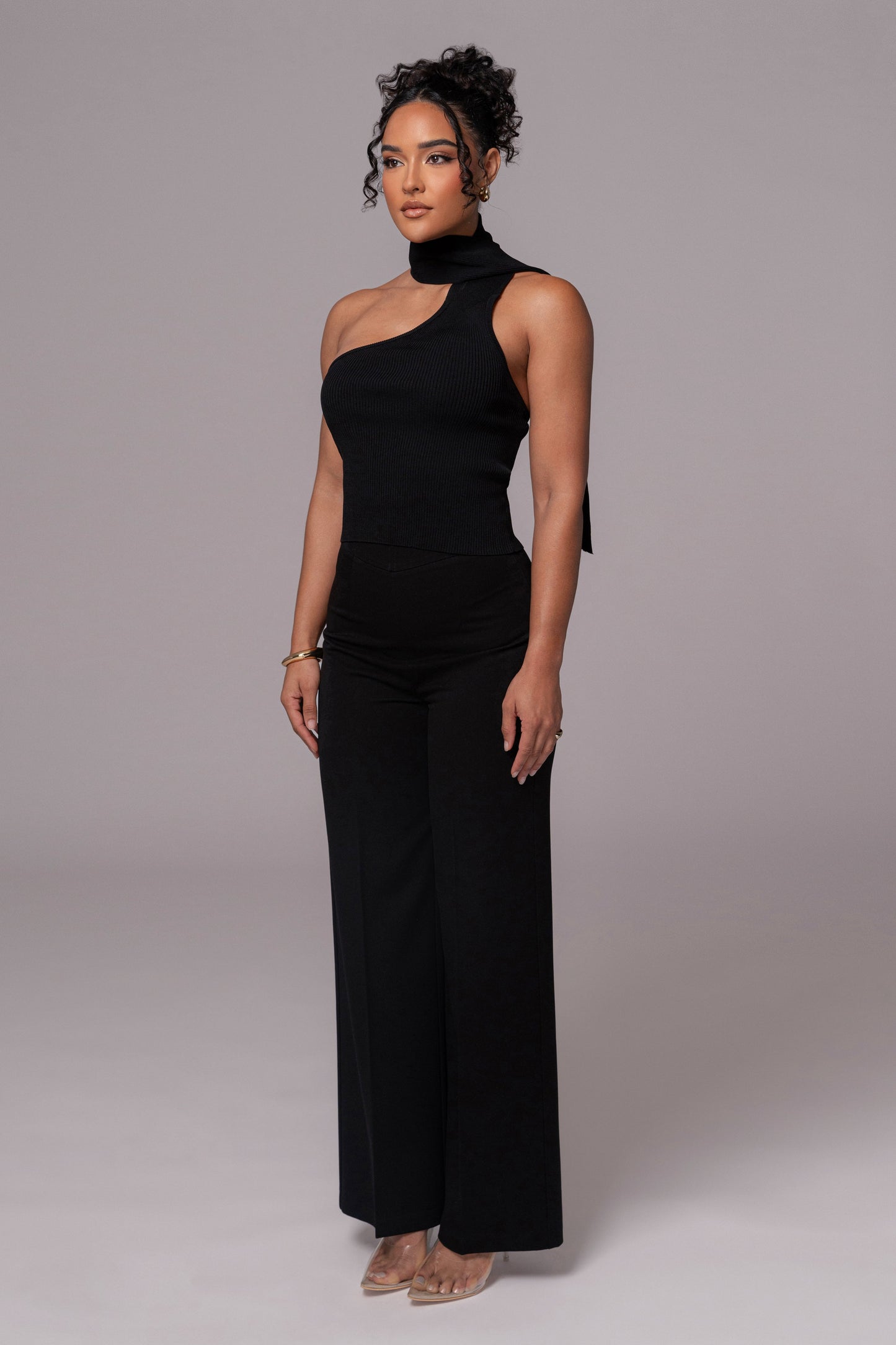 Black Anderson Ribbed Top JLUXLABEL