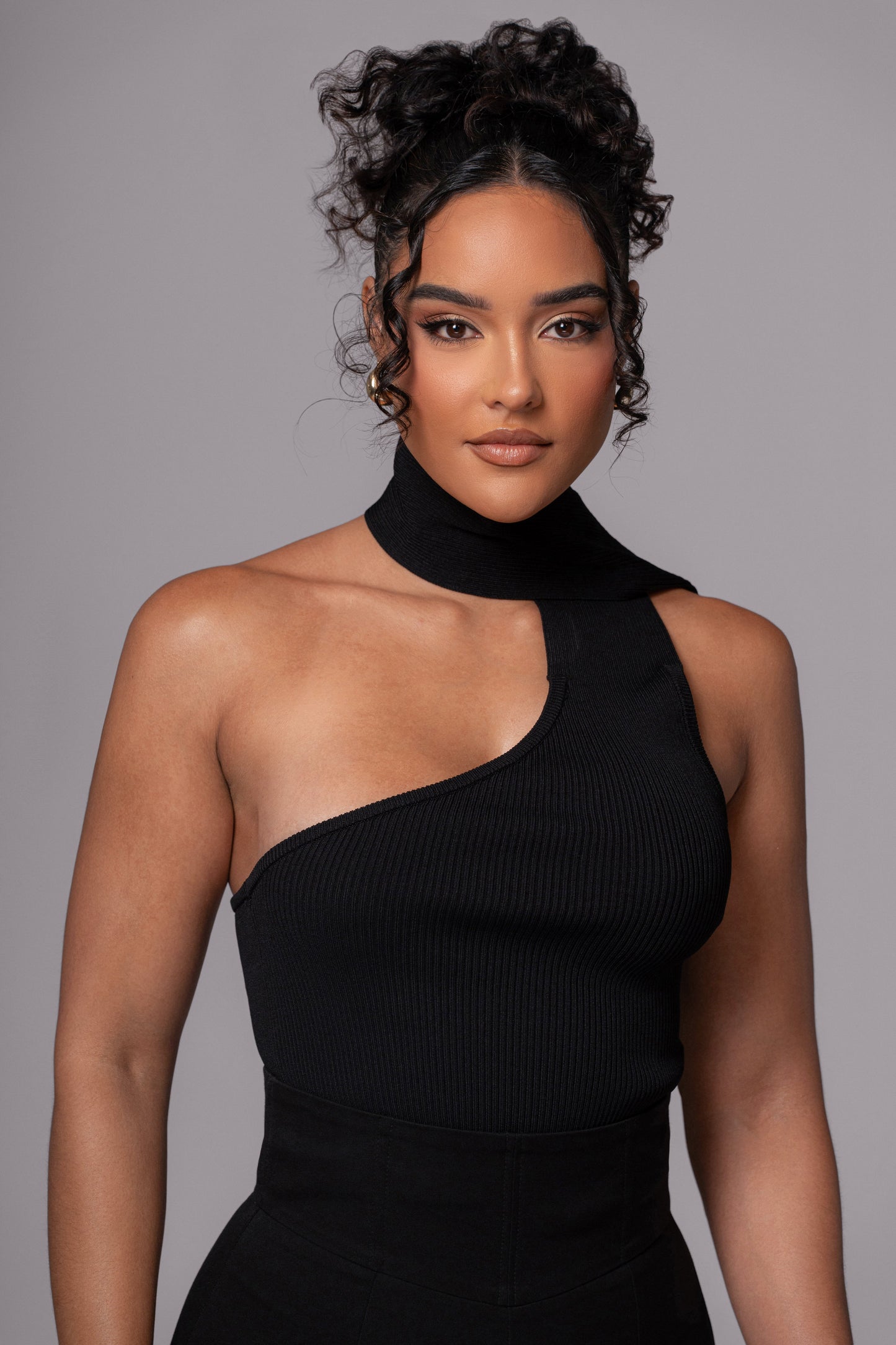 Black Anderson Ribbed Top JLUXLABEL