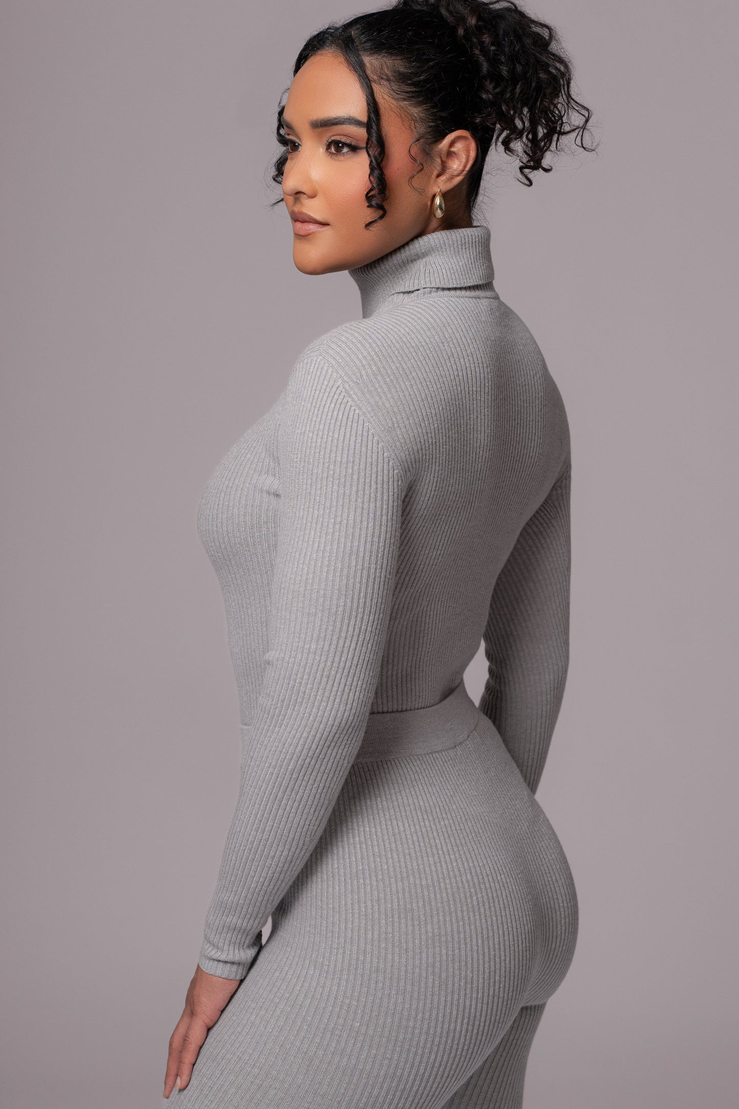 Heather Grey Naaya Ribbed Leggings JLUXLABEL