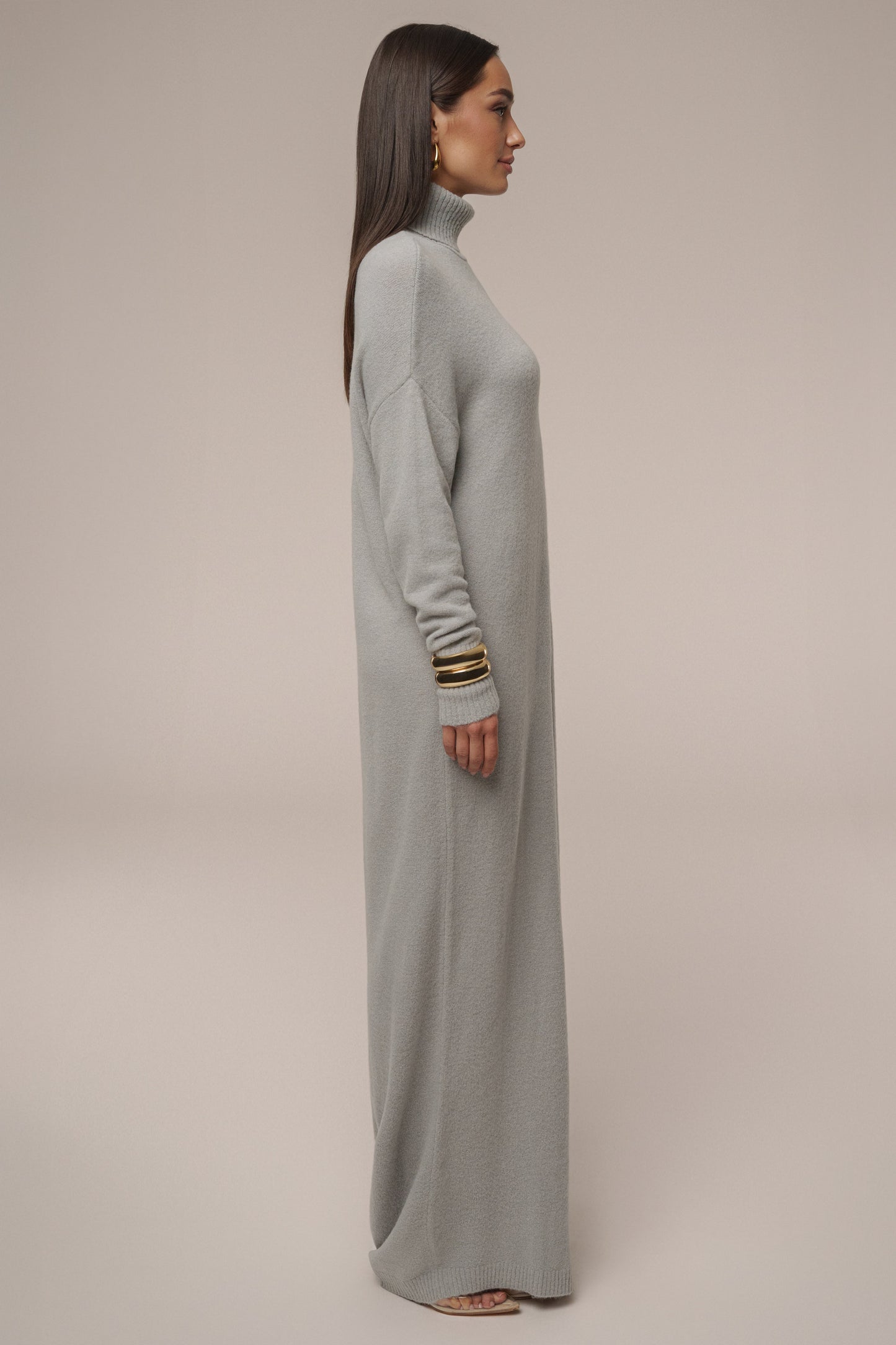 Grey Hartley Knit Maxi Dress JLUXLABEL