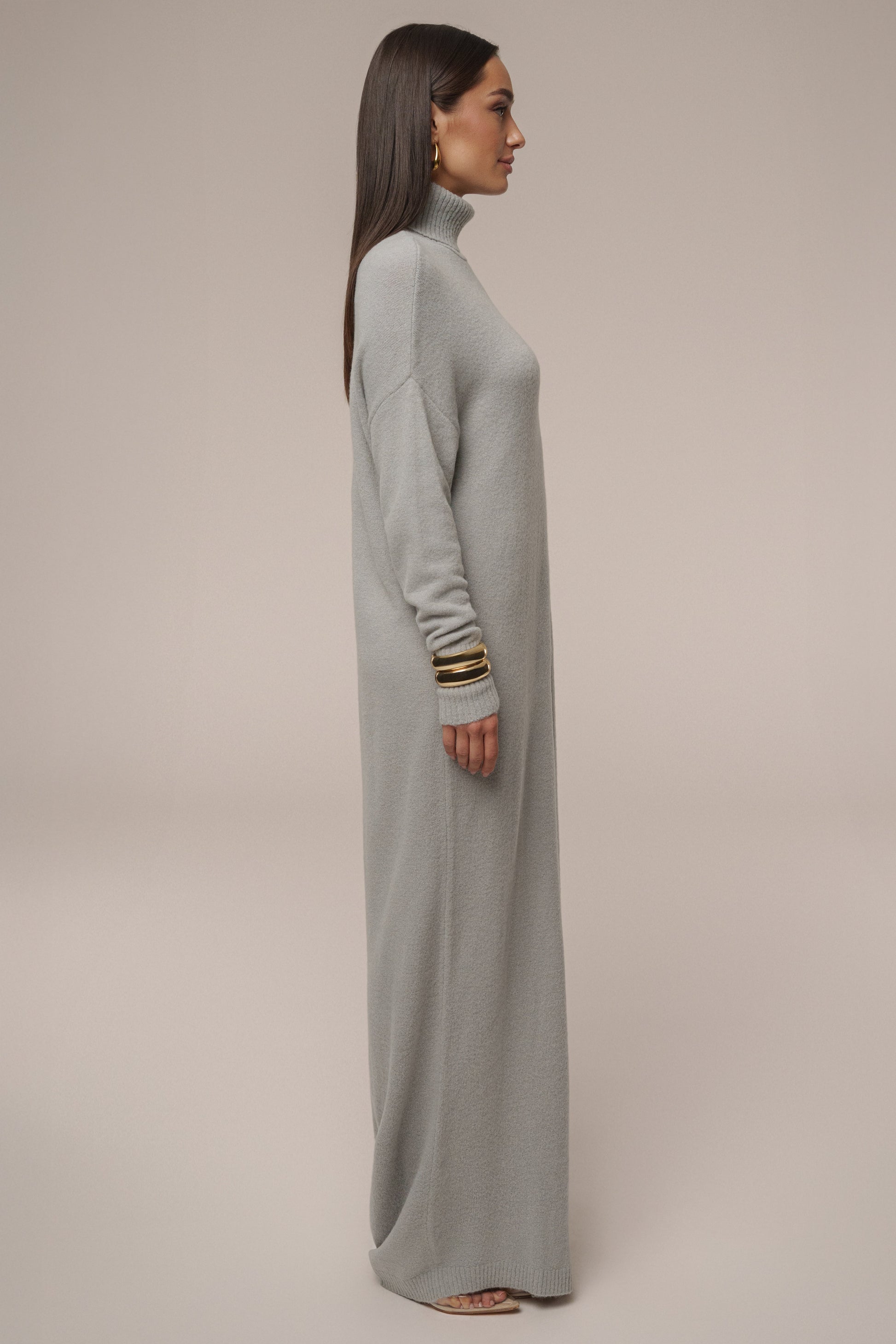 Grey Hartley Knit Maxi Dress JLUXLABEL