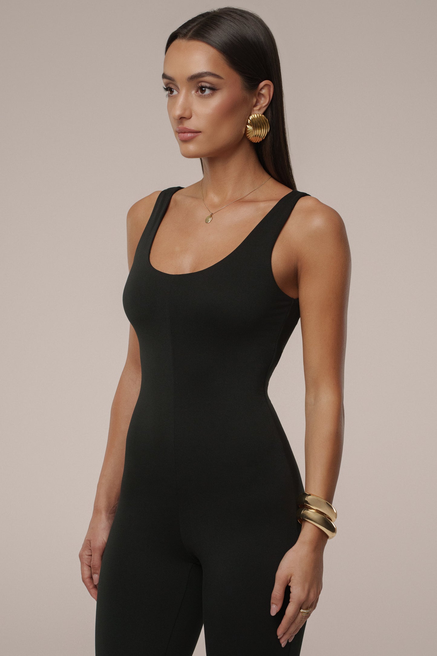 Black Alo Double Layer Jumpsuit JLUXLABEL
