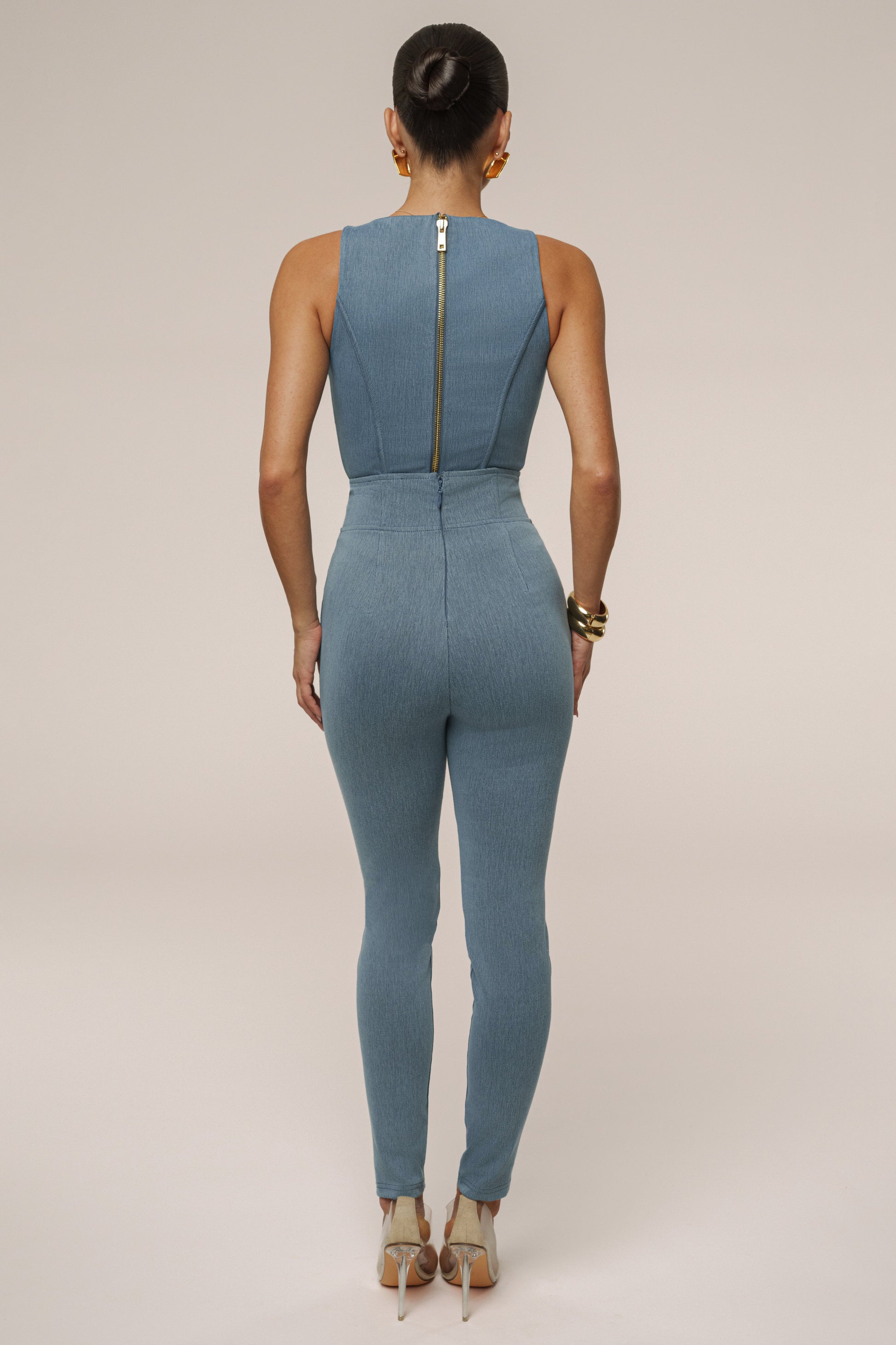 Medium Wash Denim Sierra Corset NEWFASHIONEDGE