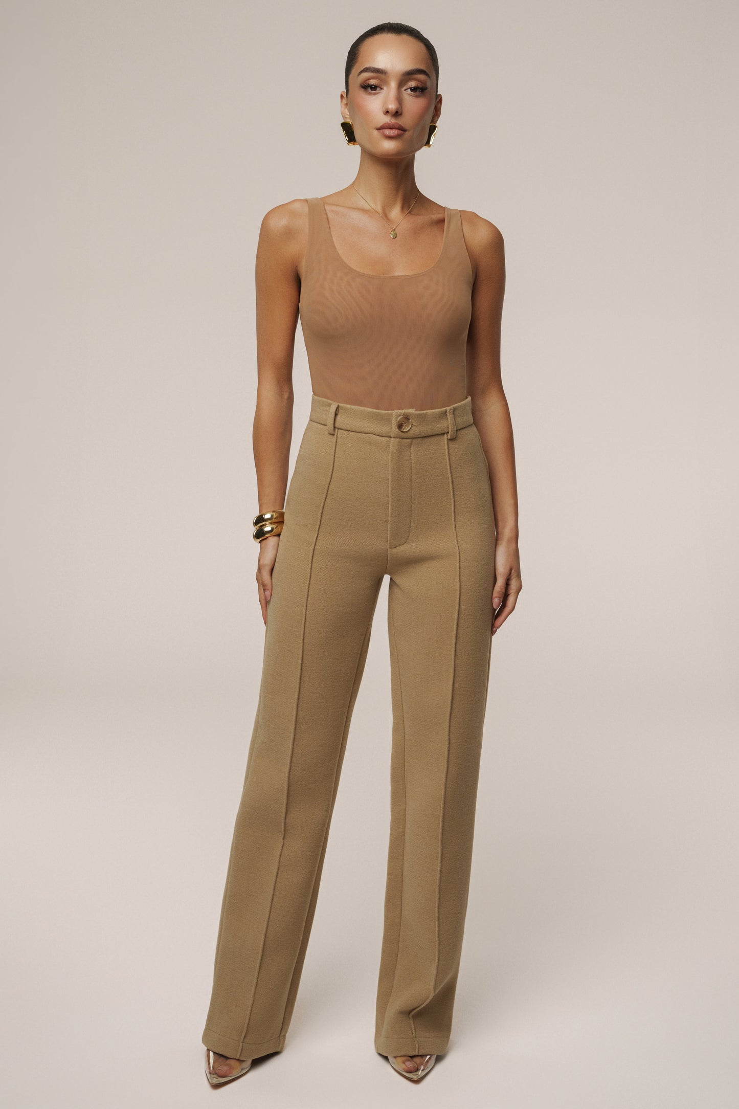 Beige STAY SHARP TROUSER JLUXLABEL