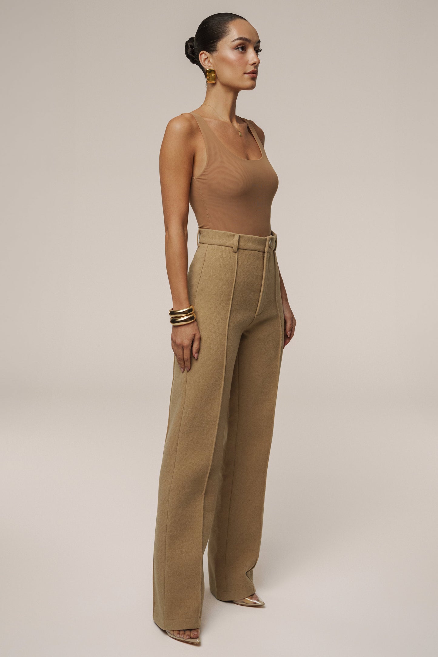 Beige STAY SHARP TROUSER JLUXLABEL