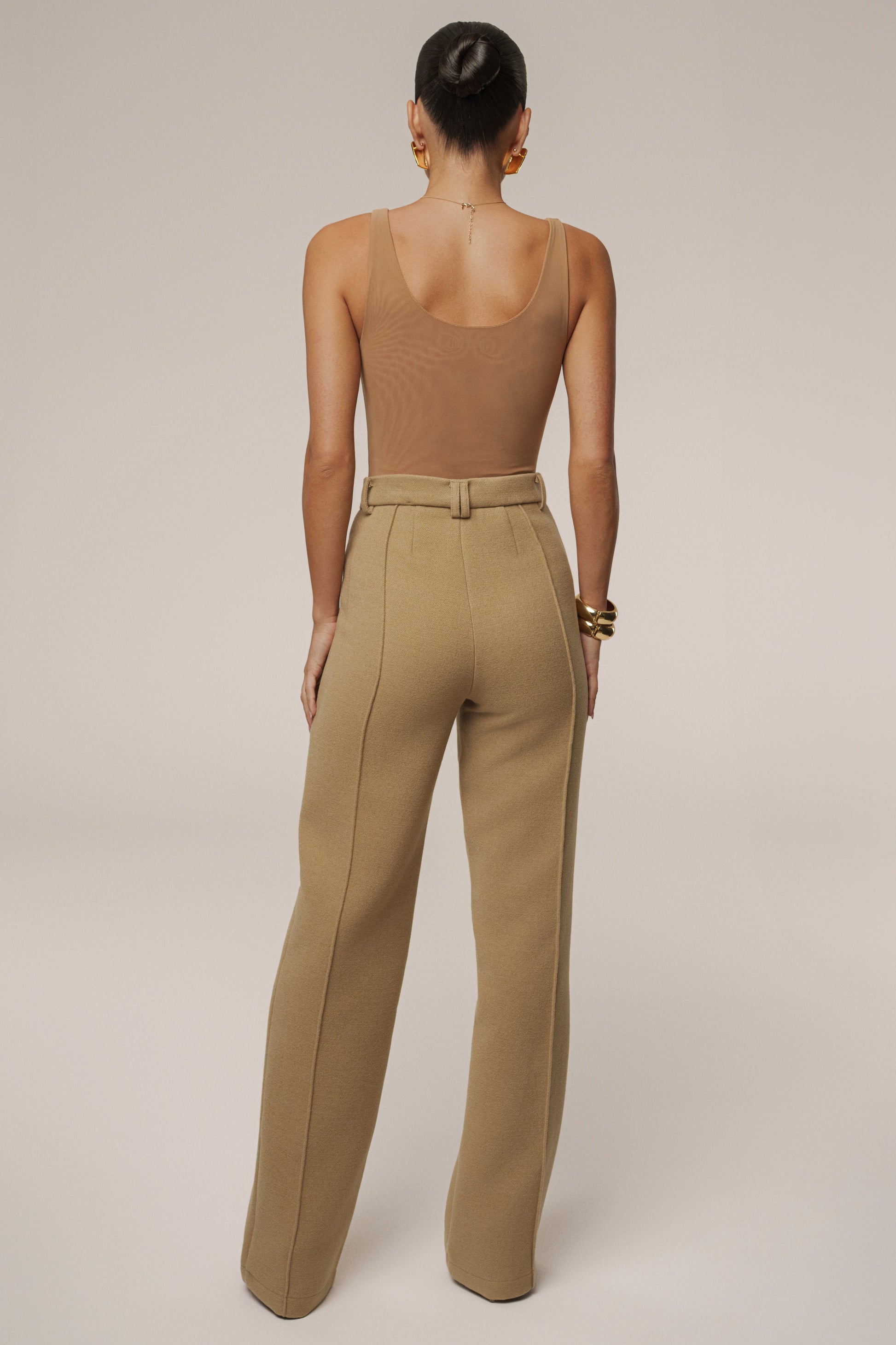 Pecan Mesh Essentials Tank Bodysuit Undergarment JLUXLABEL
