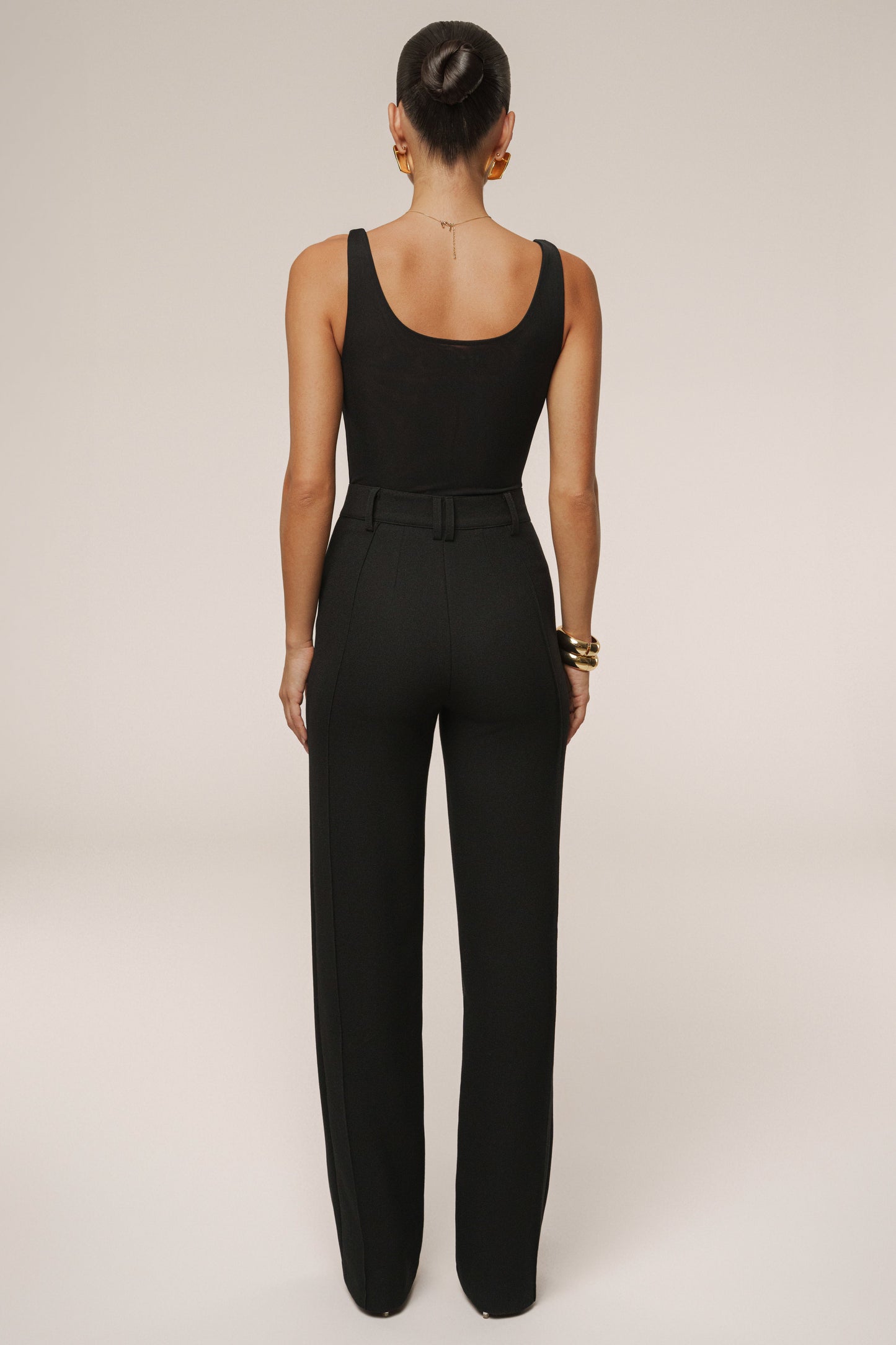 Black Mesh Essentials Tank Bodysuit Undergarment JLUXLABEL