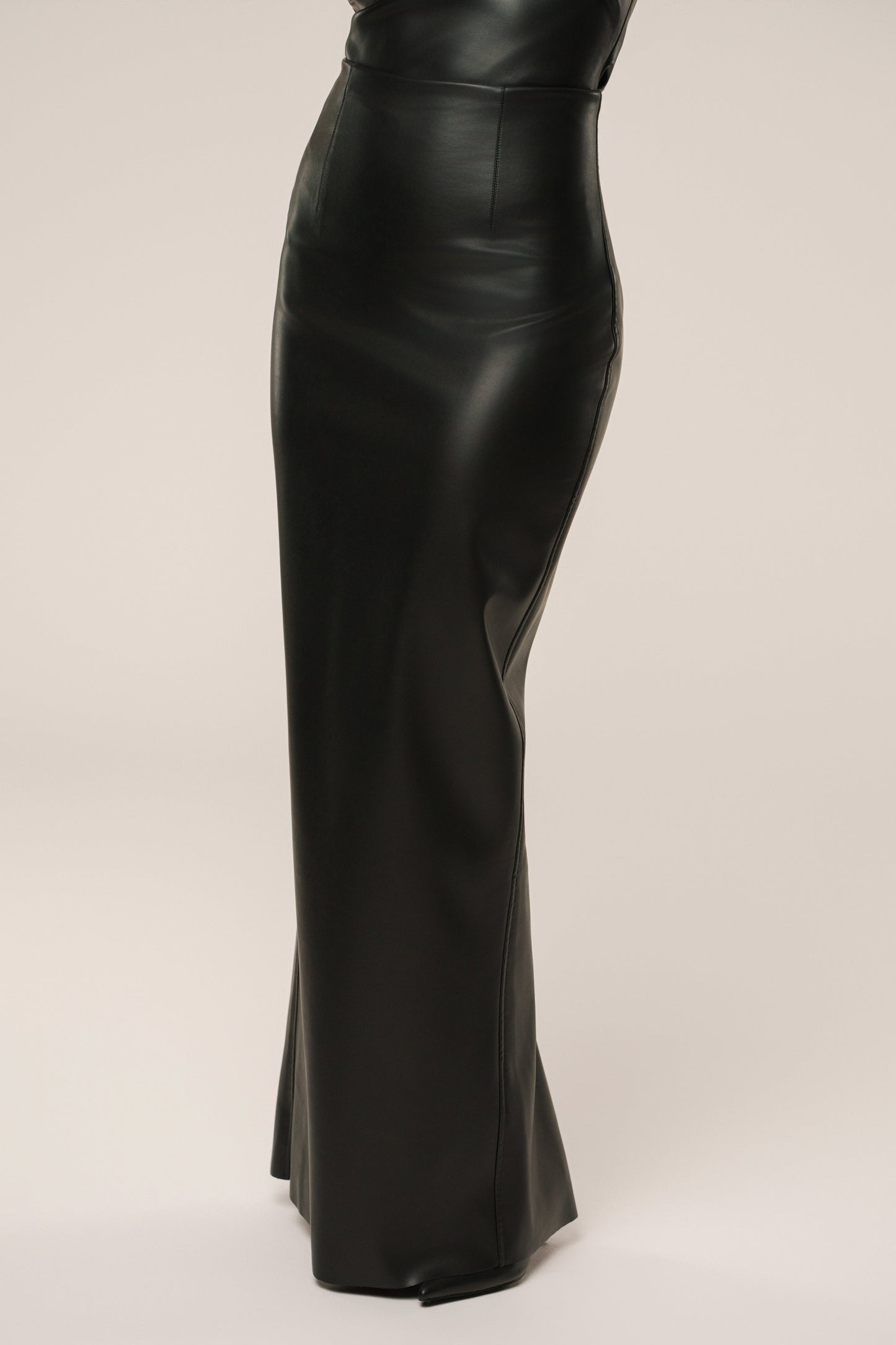 Black Ace PU Leather Skirt JLUXLABEL