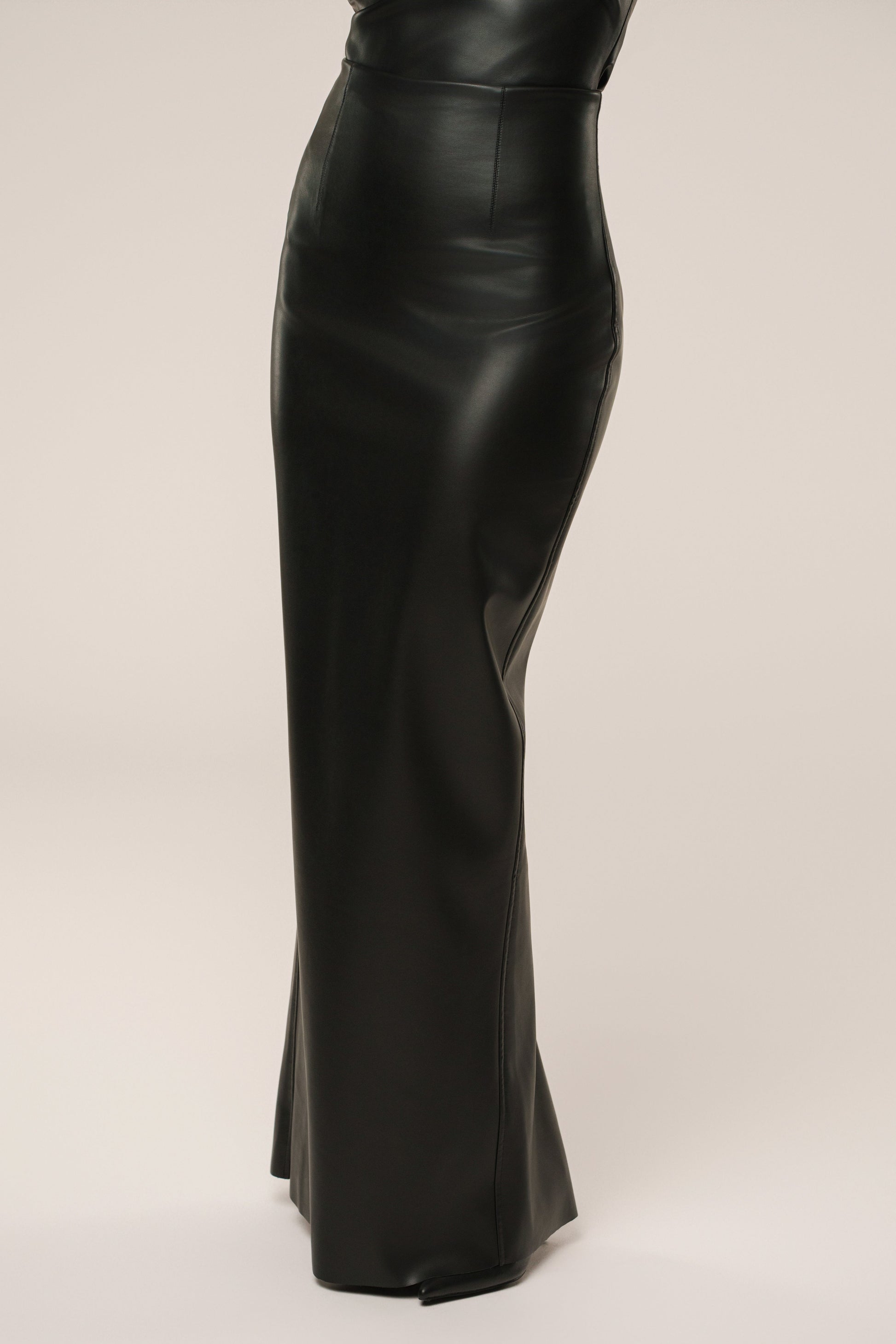 Black Ace PU Leather Skirt JLUXLABEL