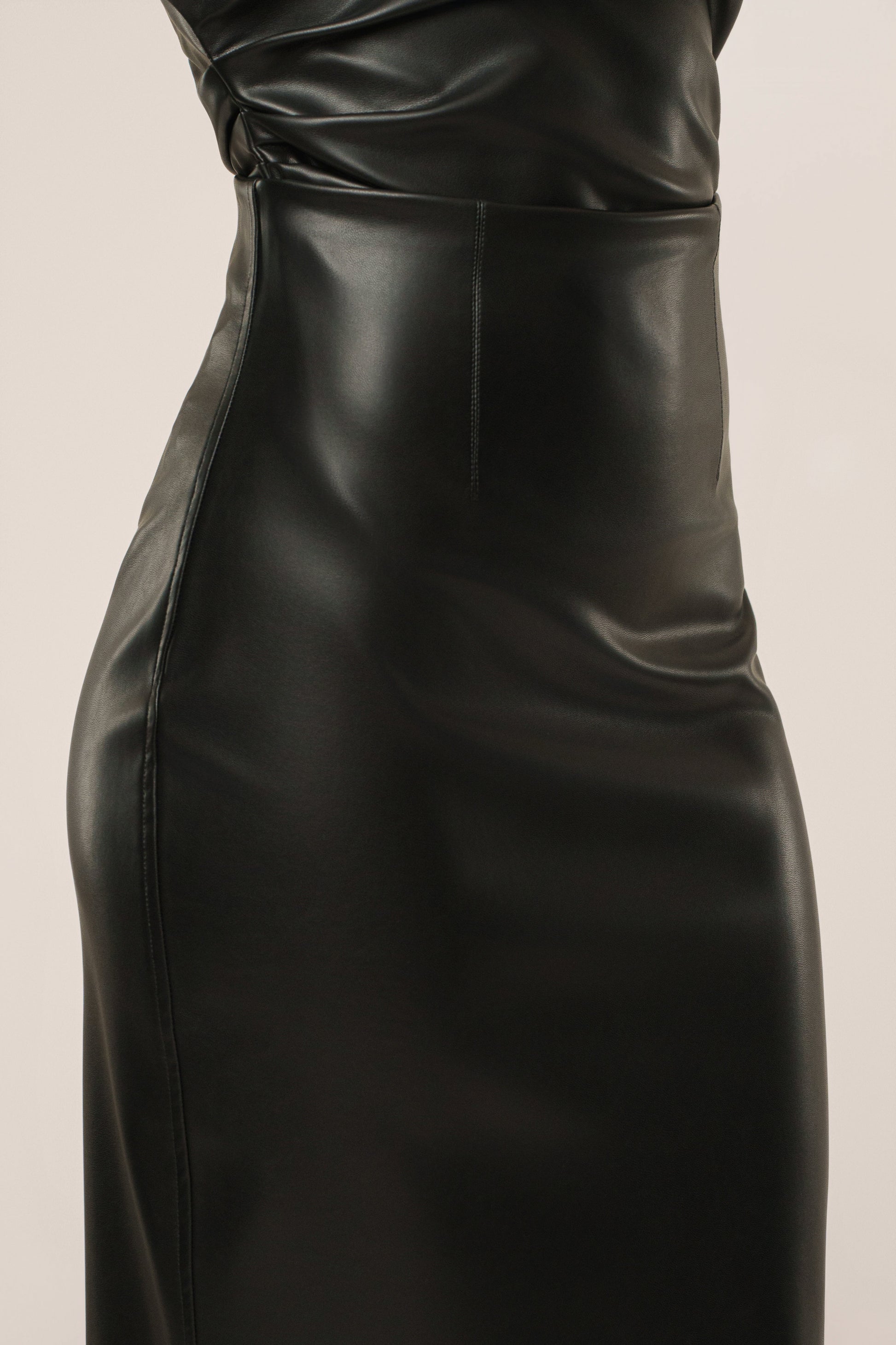 Black Ace PU Leather Skirt JLUXLABEL