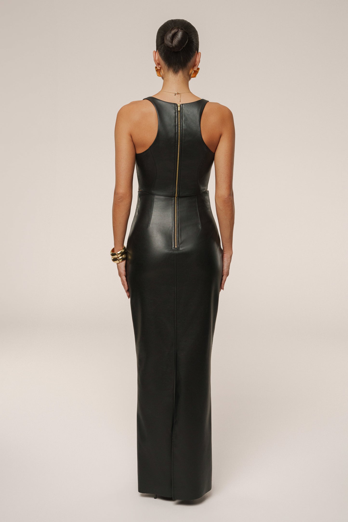 Black Ace PU Leather Skirt JLUXLABEL