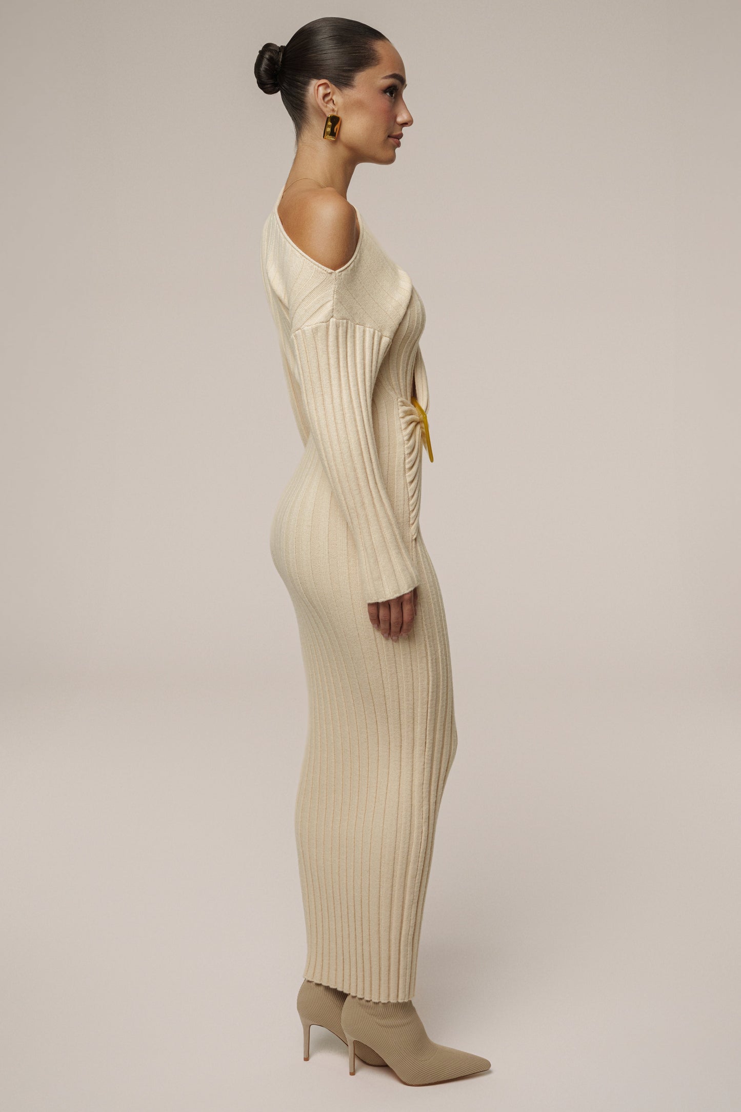 Ivory Auttomn Maxi Dress JLUXLABEL
