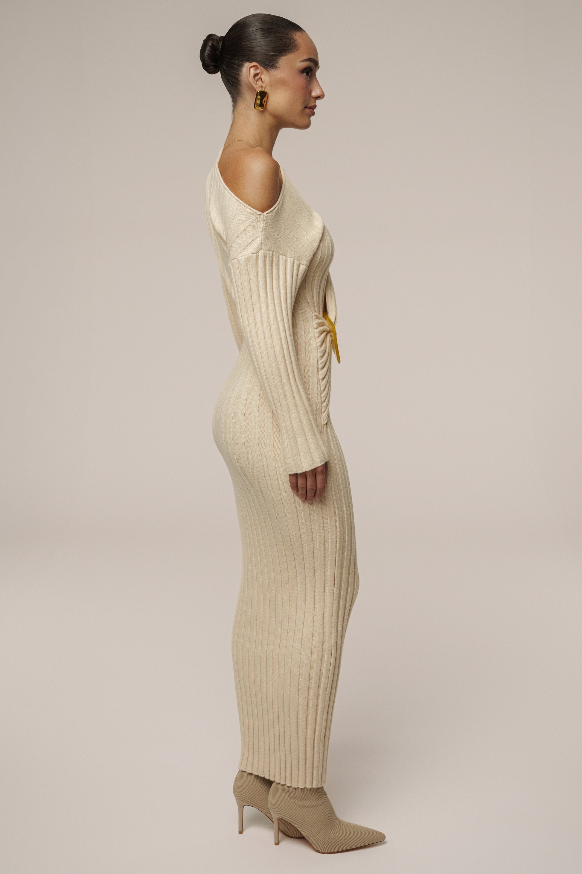 Ivory Auttomn Maxi Dress JLUXLABEL