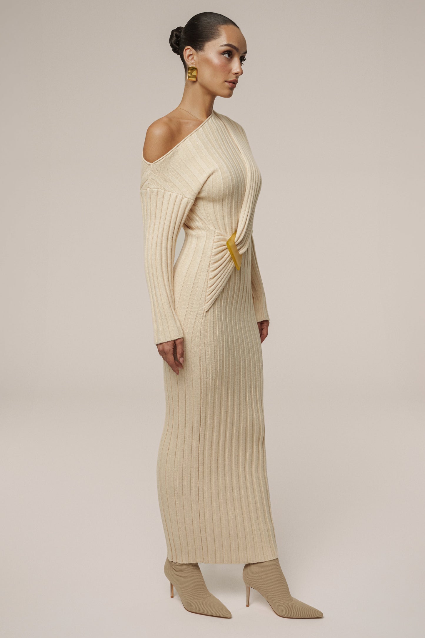 Ivory Auttomn Maxi Dress JLUXLABEL