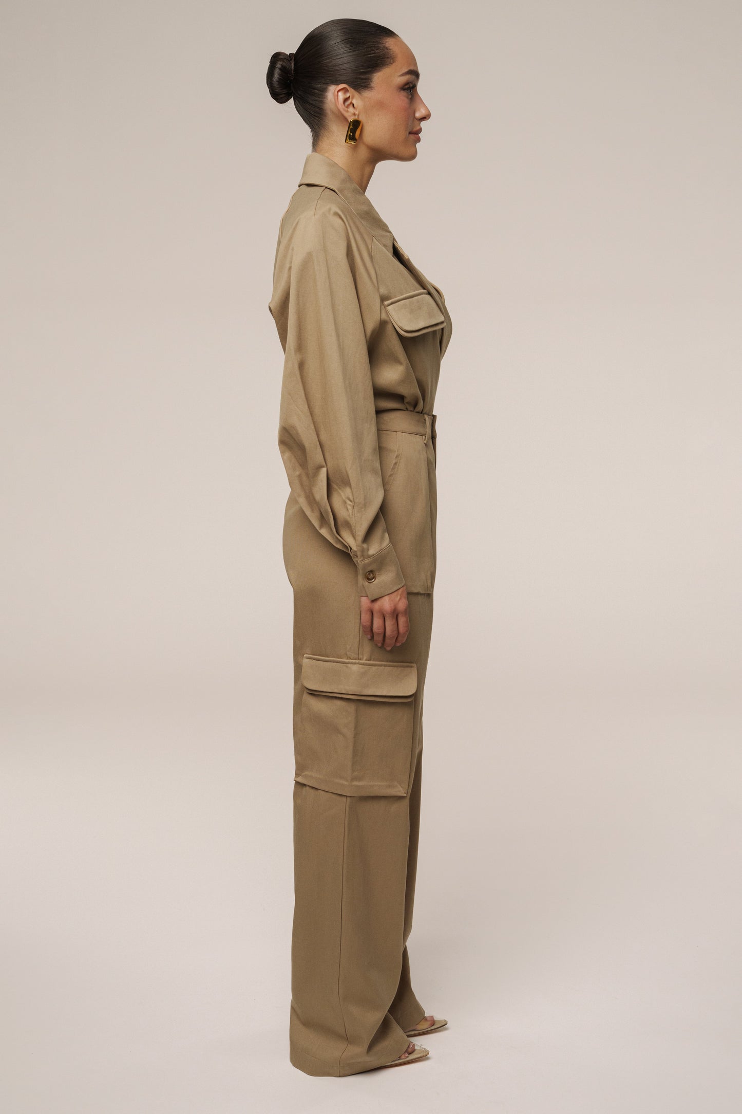 Tan Structure Theory Bodysuit JLUXLABEL