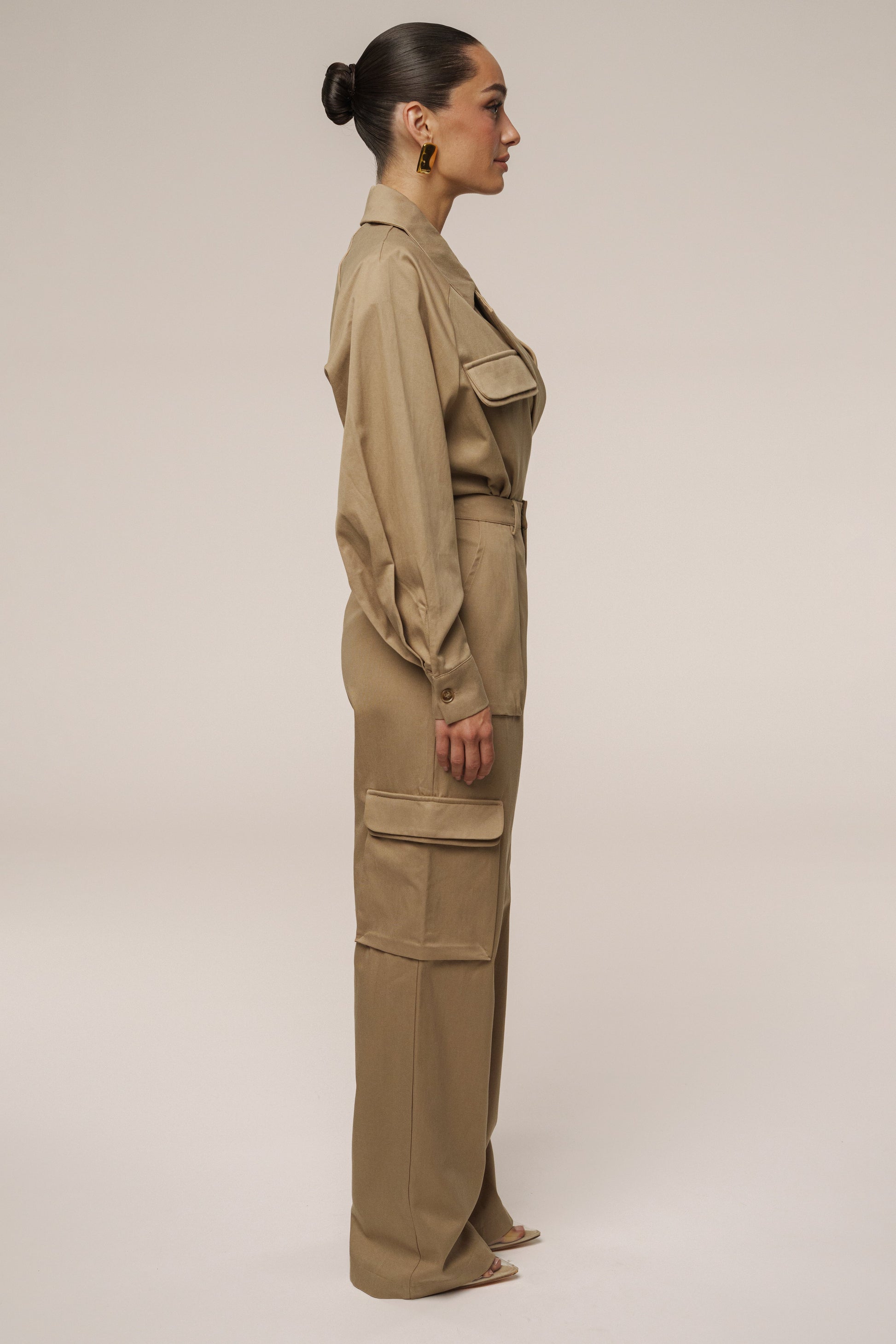 Tan Structure Theory Bodysuit JLUXLABEL