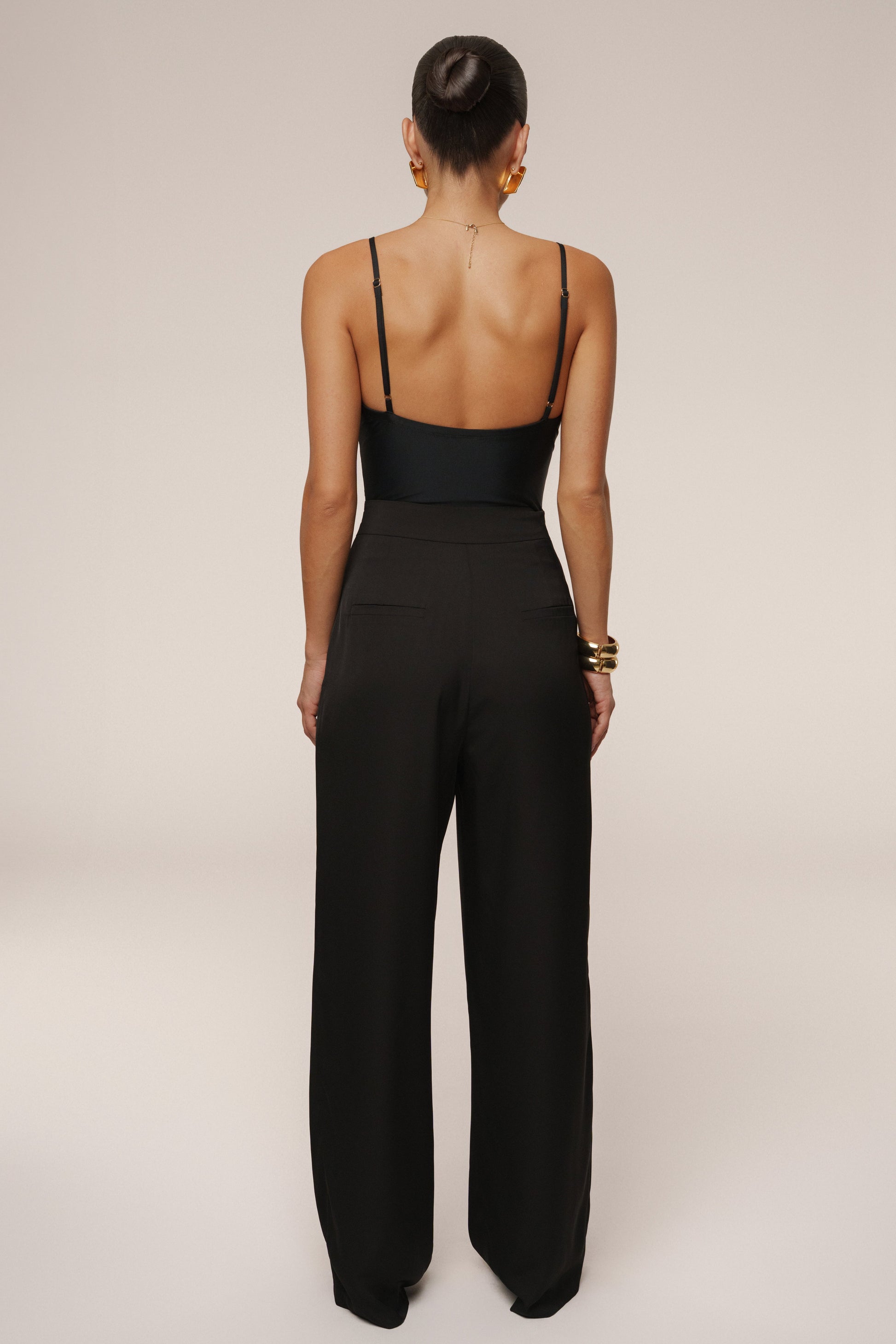 Black Aura Embellished Bodysuit NEWFASHIONEDGE